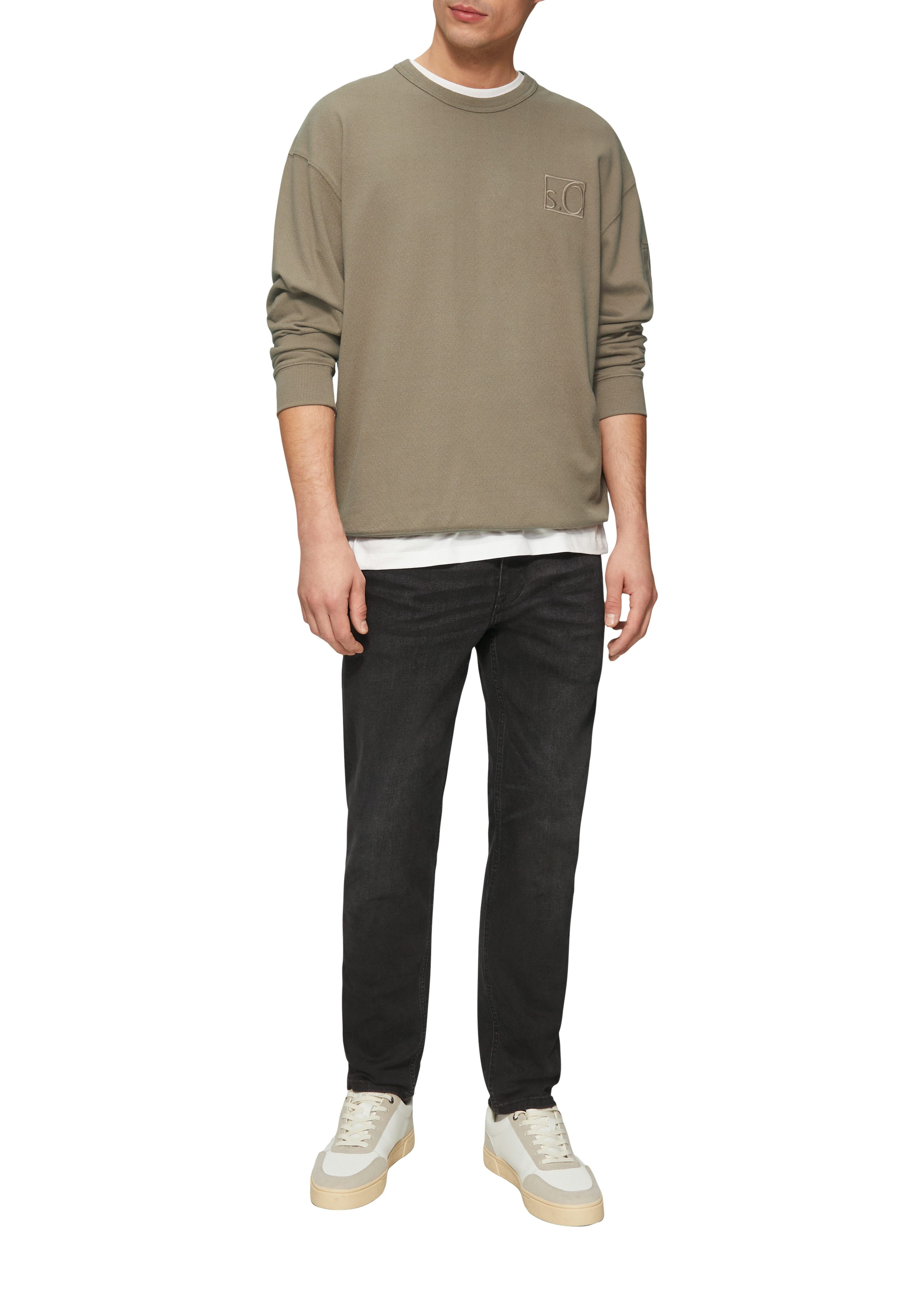 s.Oliver Sweatshirt met geborduurd logo