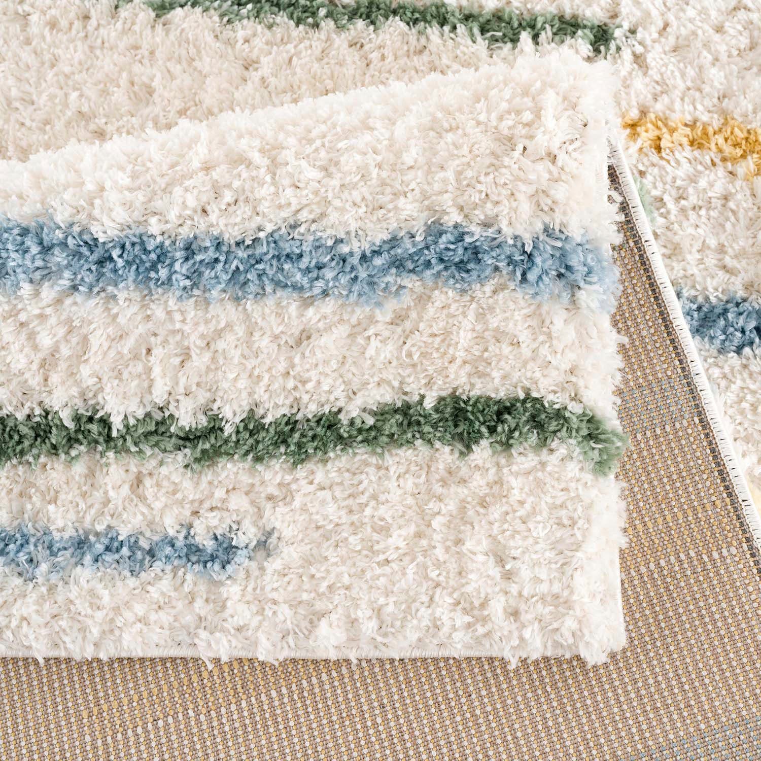 Carpet City Hoogpolig vloerkleed Pulpy 562 bijzonder zacht, strepen, woonkamer, slaapkamer, kinderkamer