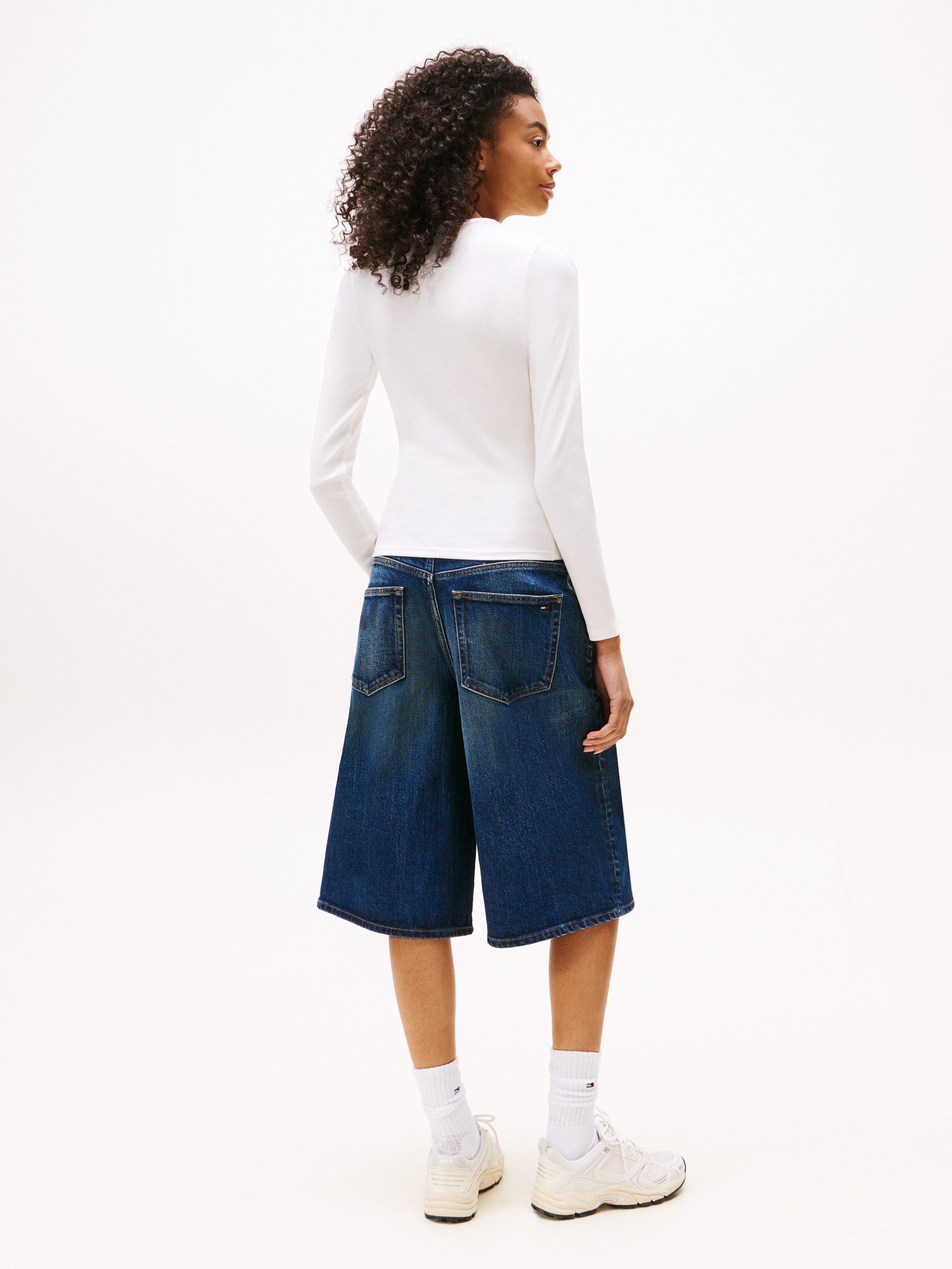 TOMMY JEANS Shirt met lange mouwen TJW SLIM ESSENTIAL RIB LS