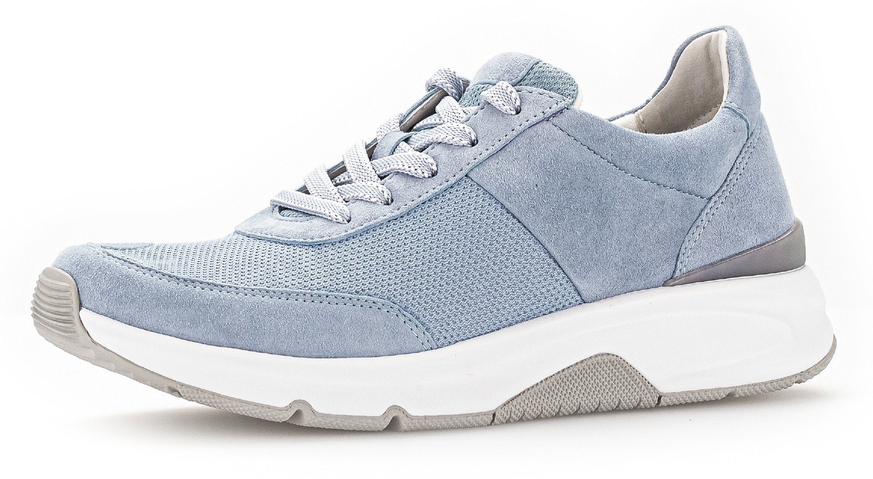 Gabor Rollingsoft Sneakers met sleehak vrijetijdsschoen, lage schoen, veterschoen, logo op de hiel