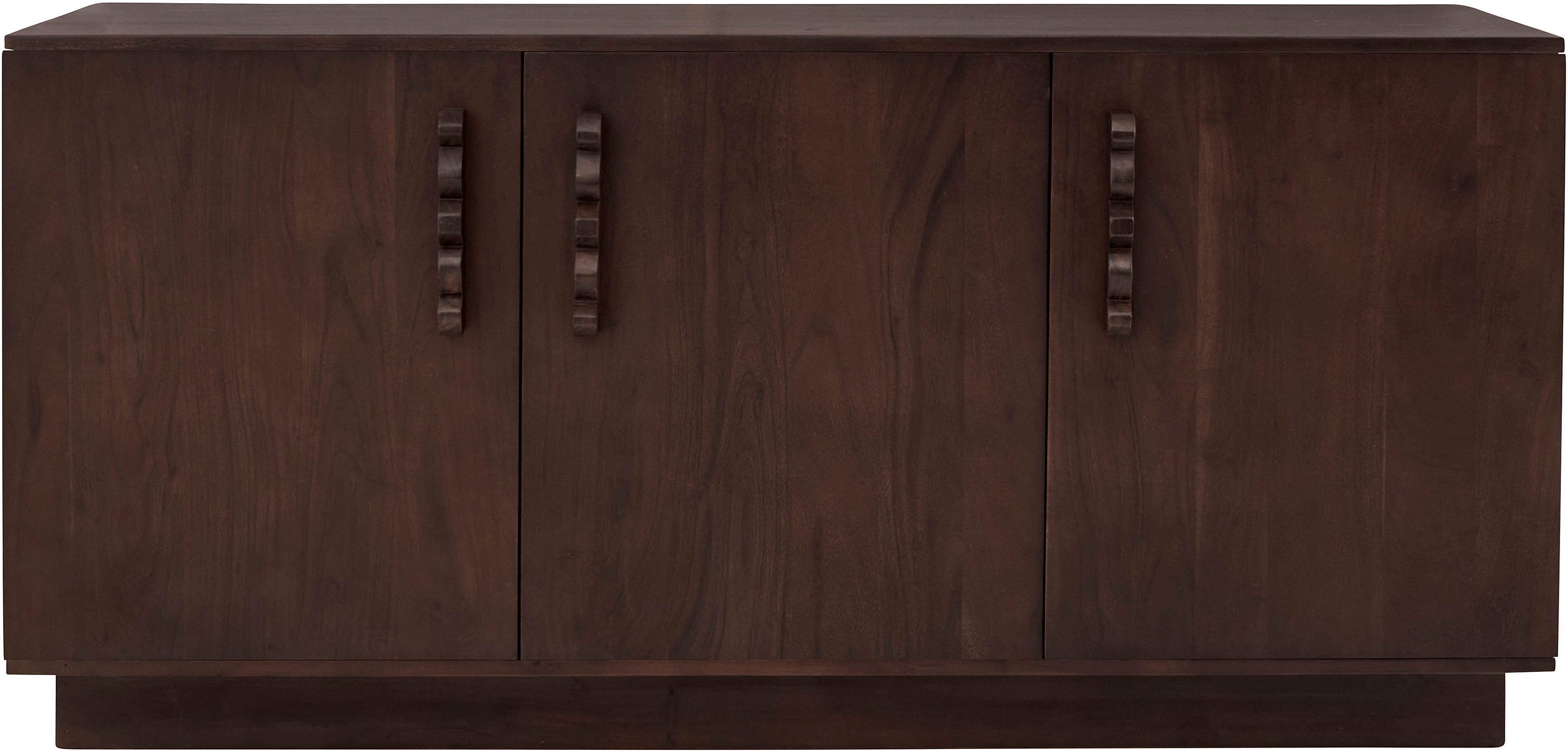 LeGer Home by Lena Gercke Dressoir EMINA Massief acaciahout, 146 cm commode, met soft-close en designgrepen