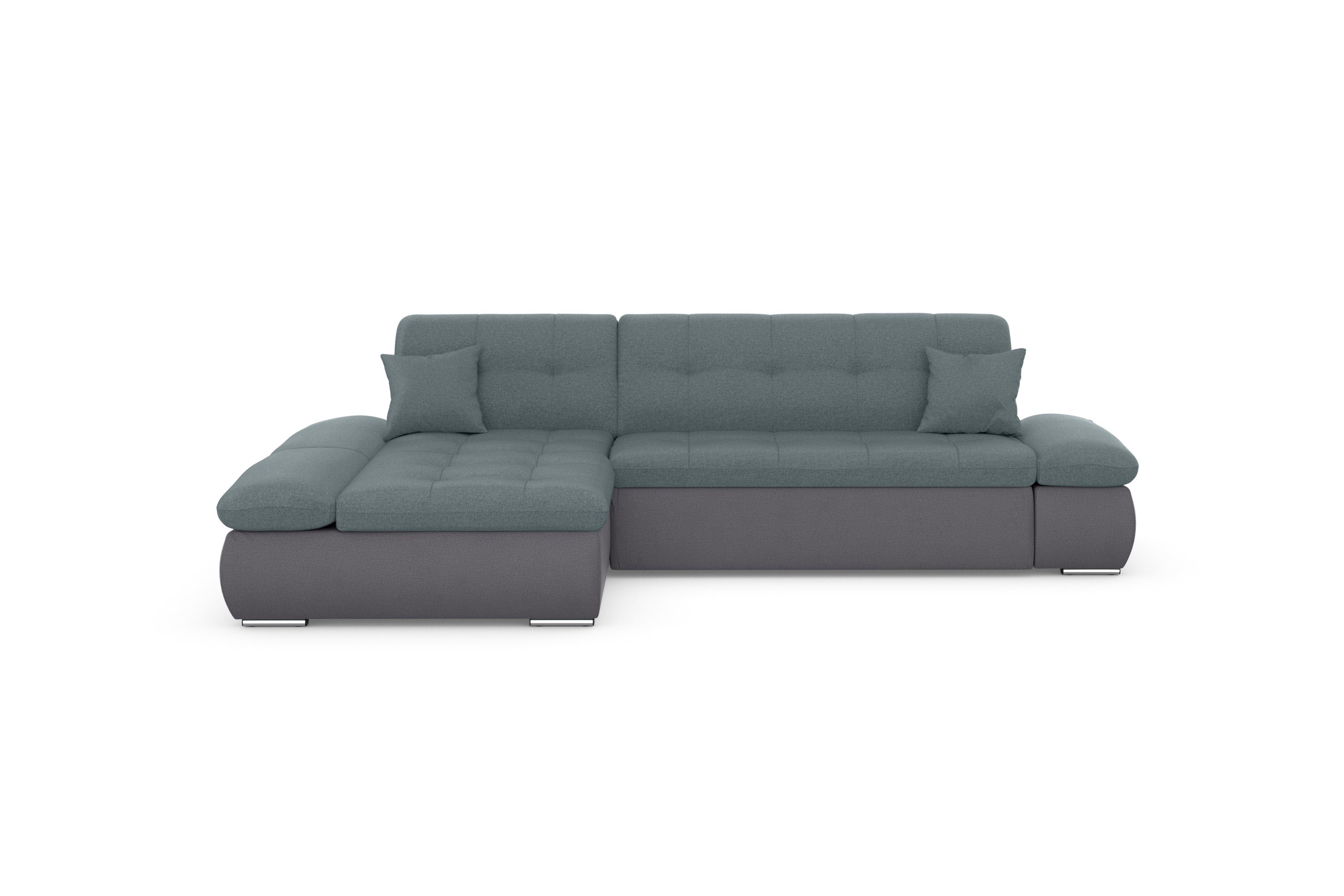 DOMO collection Hoekbank Moric, L-vorm, XXL-bank - Breedte 300cm XXL-formaat, optioneel ook met slaapbank functie en verstelling armleuning,