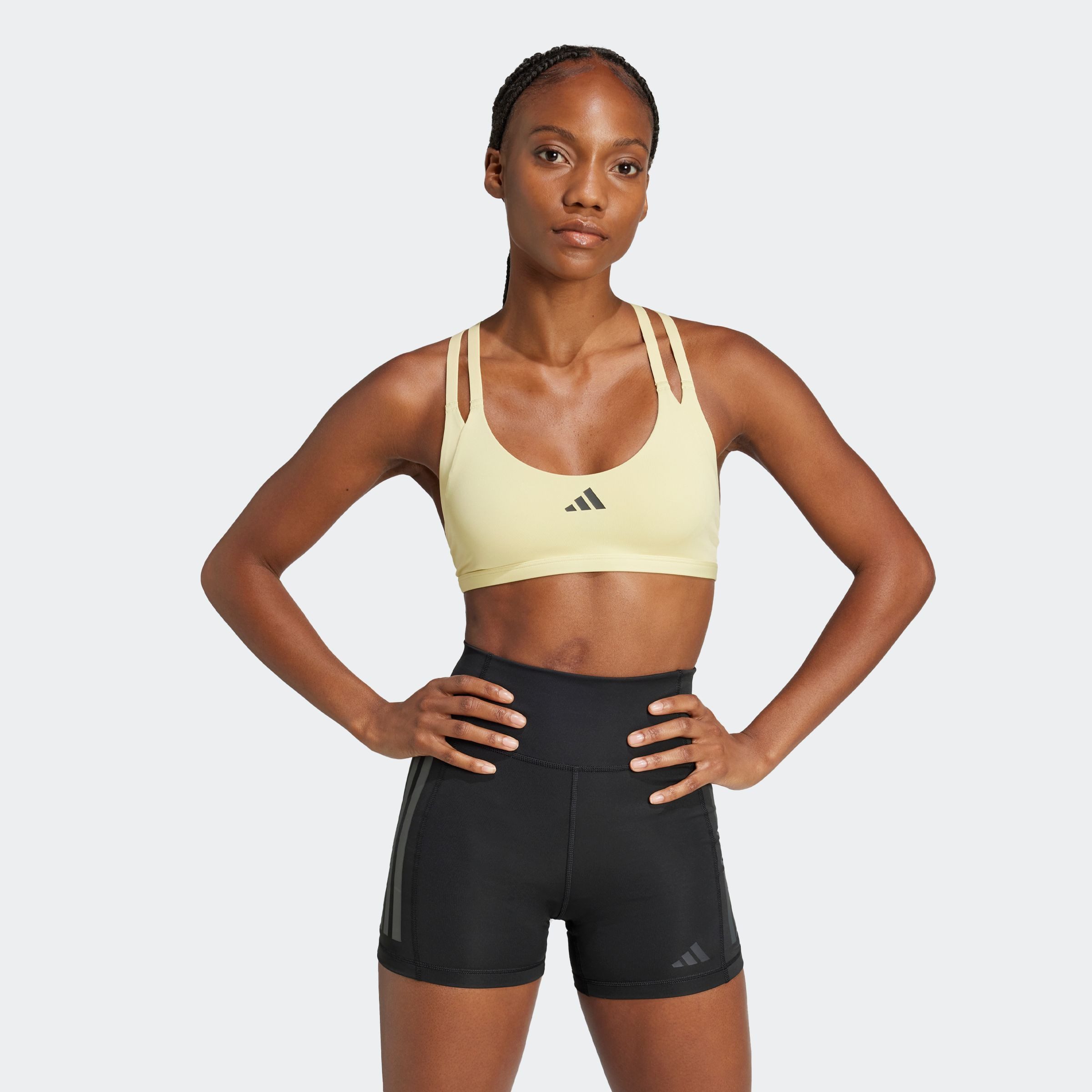 adidas Performance Sport-bh AERIM LS STRNGT (1-delig) dames sport bh's maat S geel