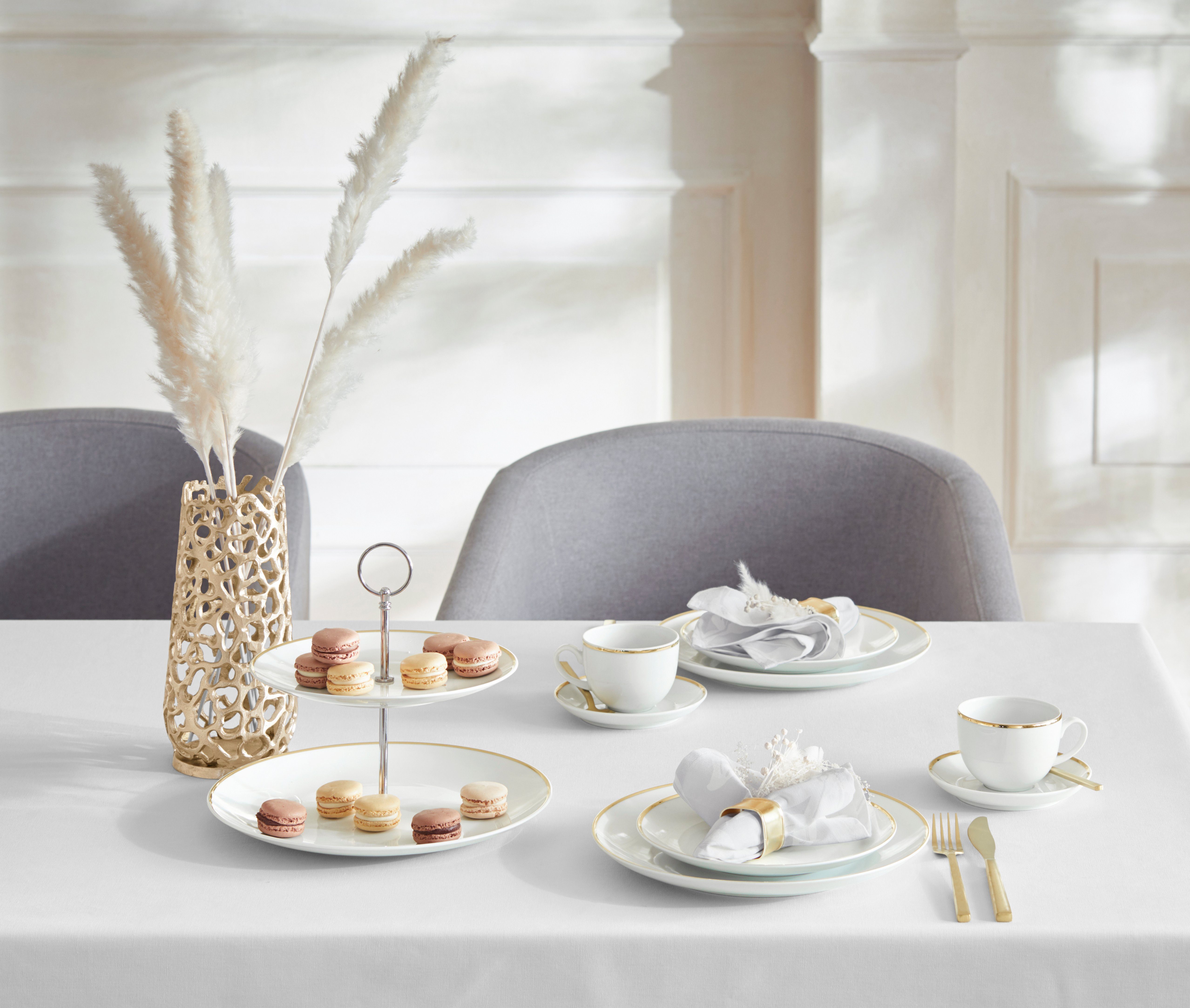 Guido Maria Kretschmer Home&Living Koffieservies GMK servies-set Godi Servies, met de hand beschilderde rand, 18 delen, voor 6 personen (set, 18-delig)