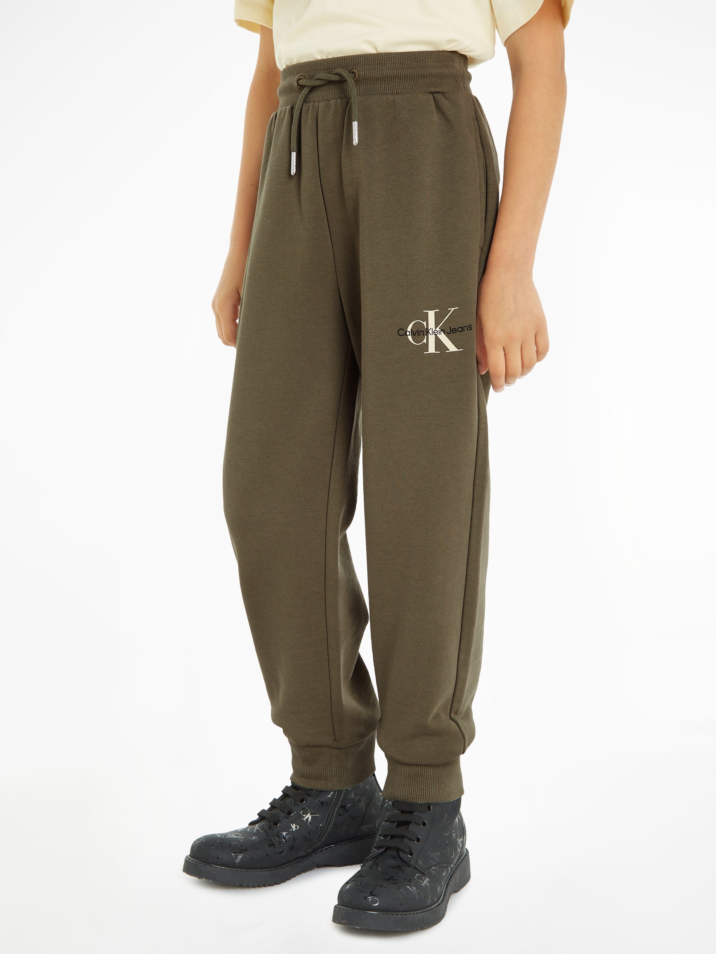 Calvin Klein Sweatbroek MONOGRAM LOGO SWEATPANTS voor kinderen tot 16 jaar