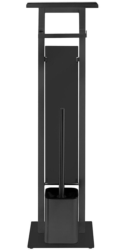 WENKO Toiletset Model Debar Standset met plank, roestvrij staal, bodemplaat van veiligheidsglas