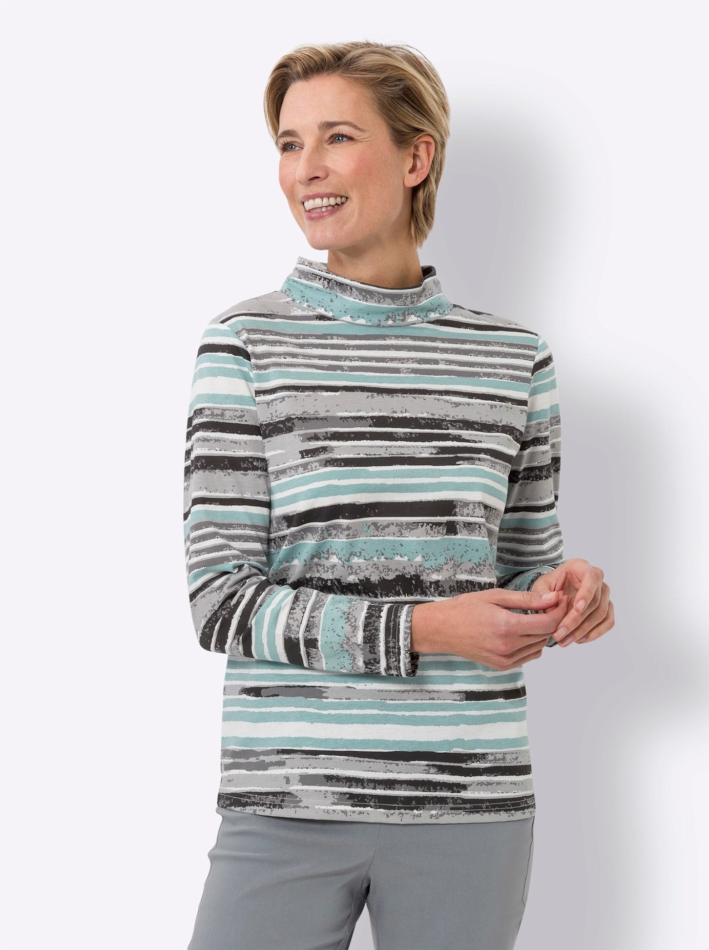 Classic Basics Shirt met staande kraag Shirt met opstaand kraagje (1-delig)