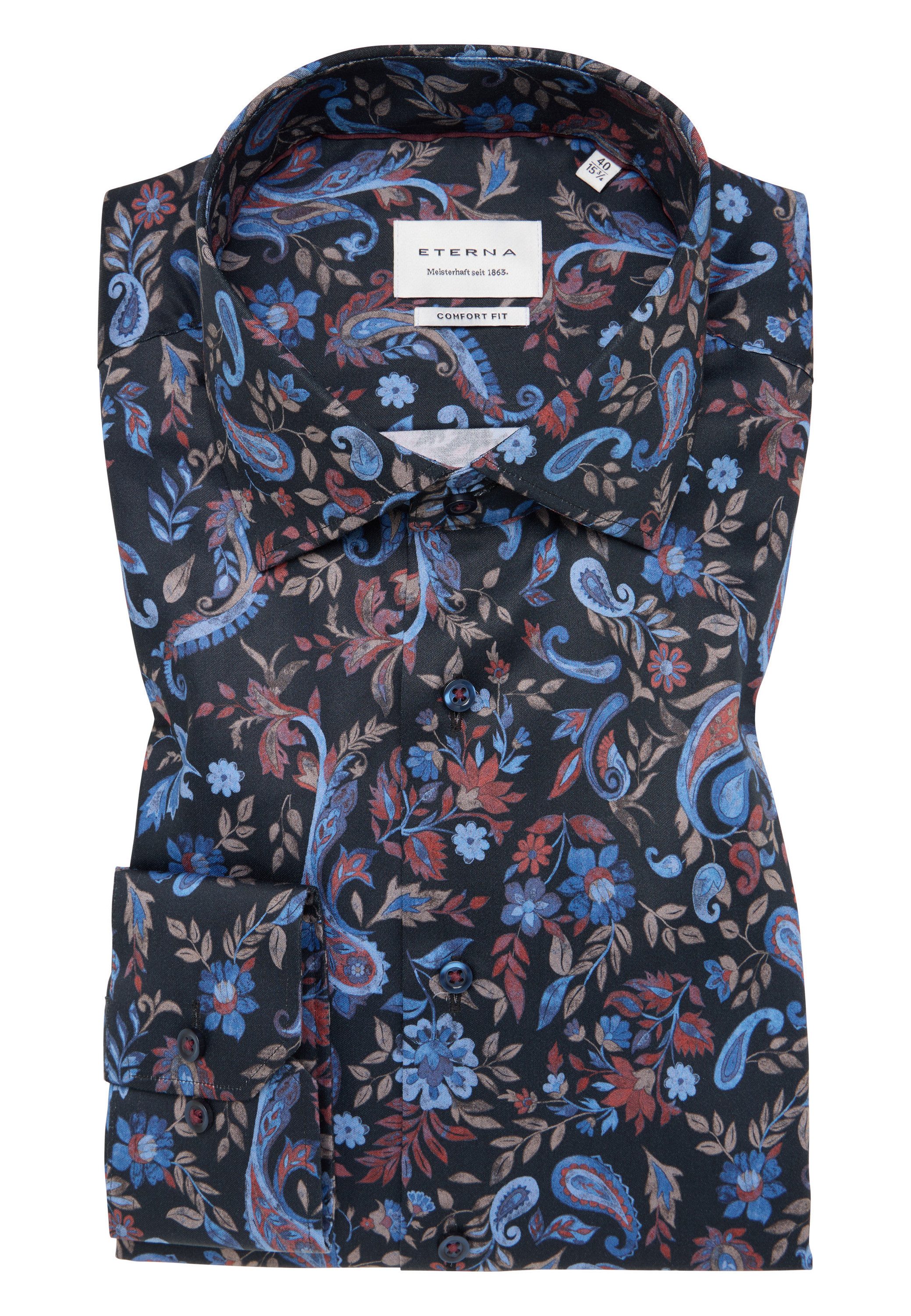 Eterna Overhemd met lange mouwen Comfort fit NON IRON (strijkvrij)