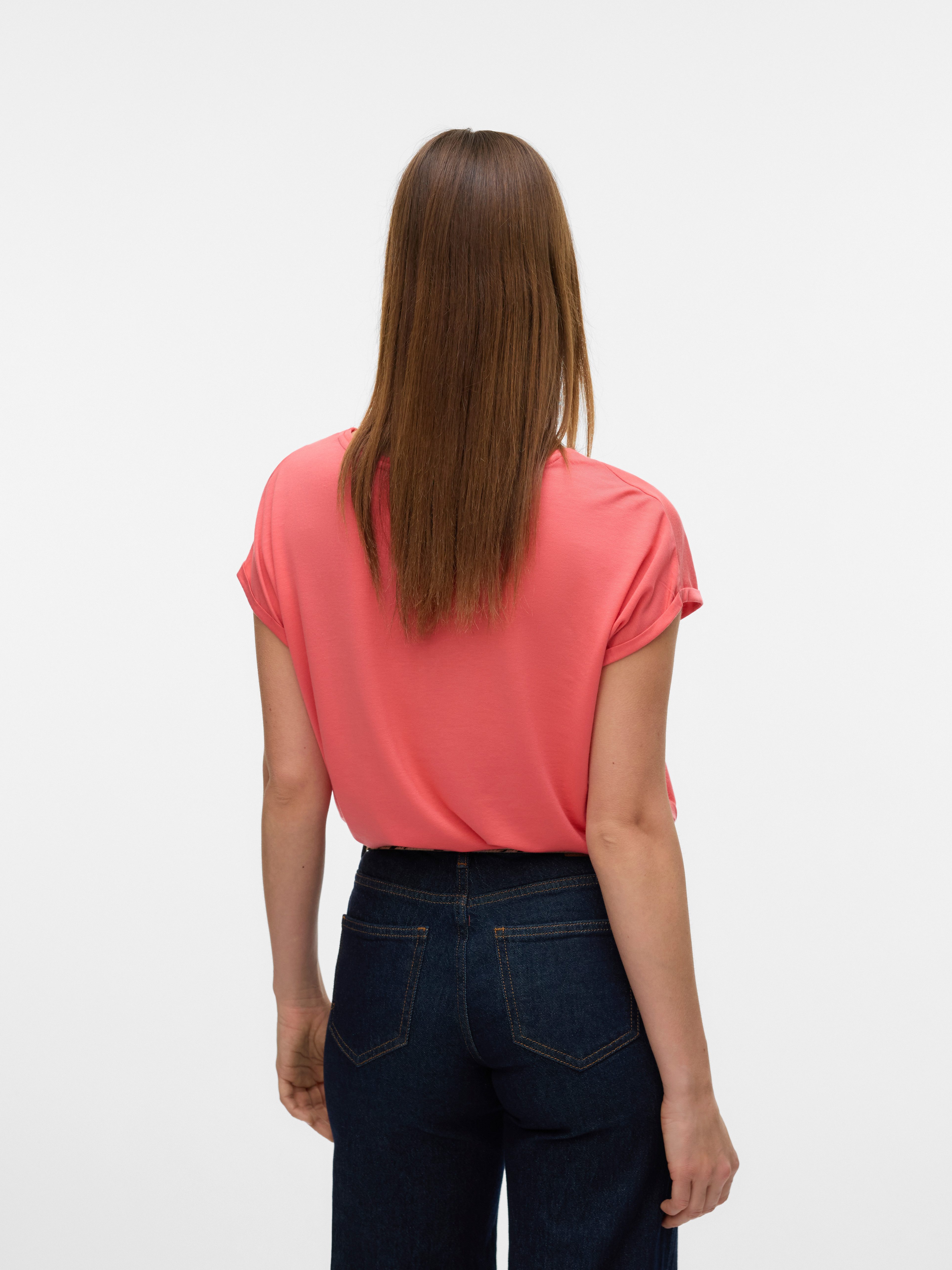 Vero Moda Shirt met ronde hals VMAVA PLAIN SS TOP GAJRS NOOS