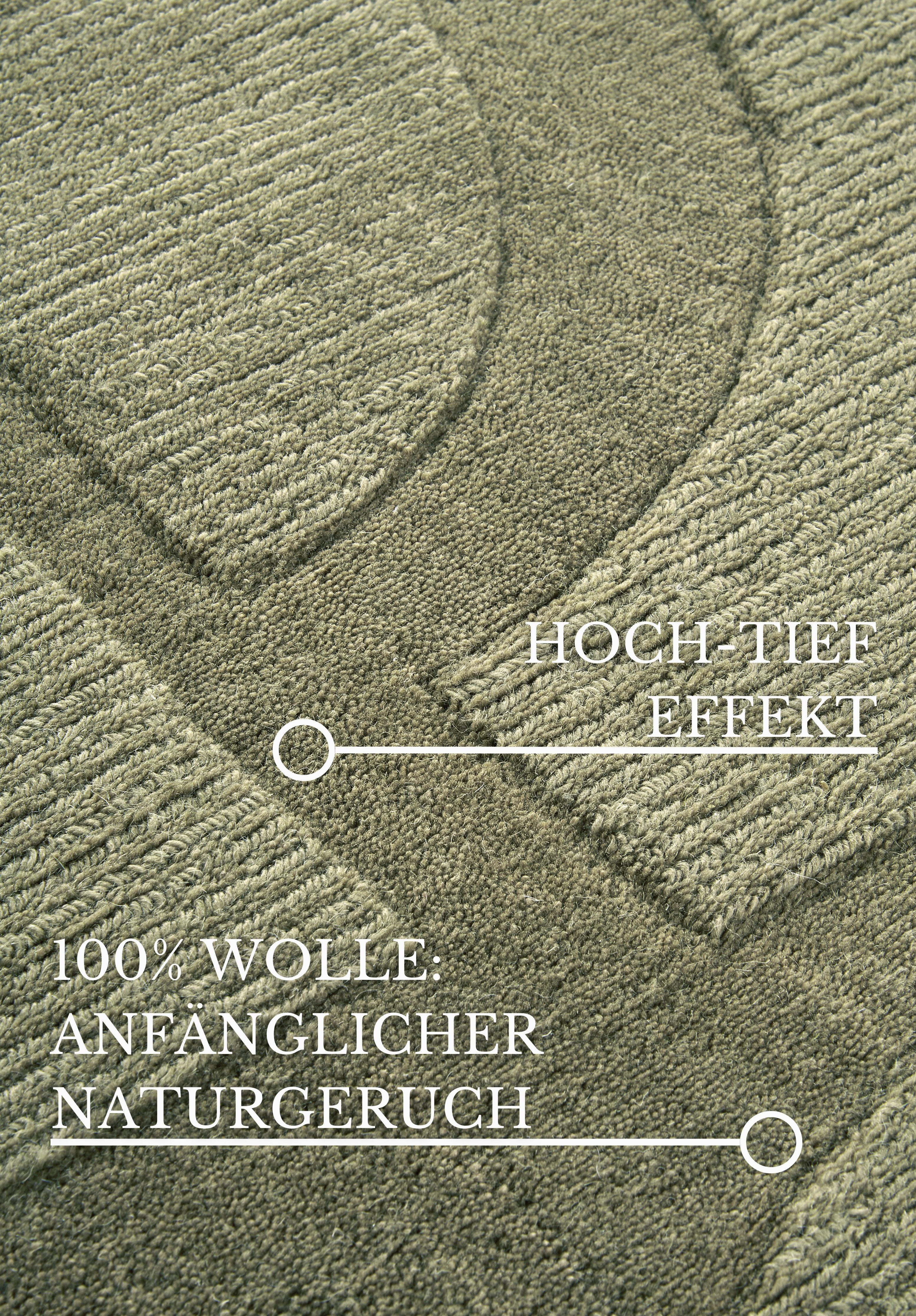 Villeroy & Boch Wollen kleed Alexis Handgeweven, wol, natuur, woonkamer, geometrie, boho, design