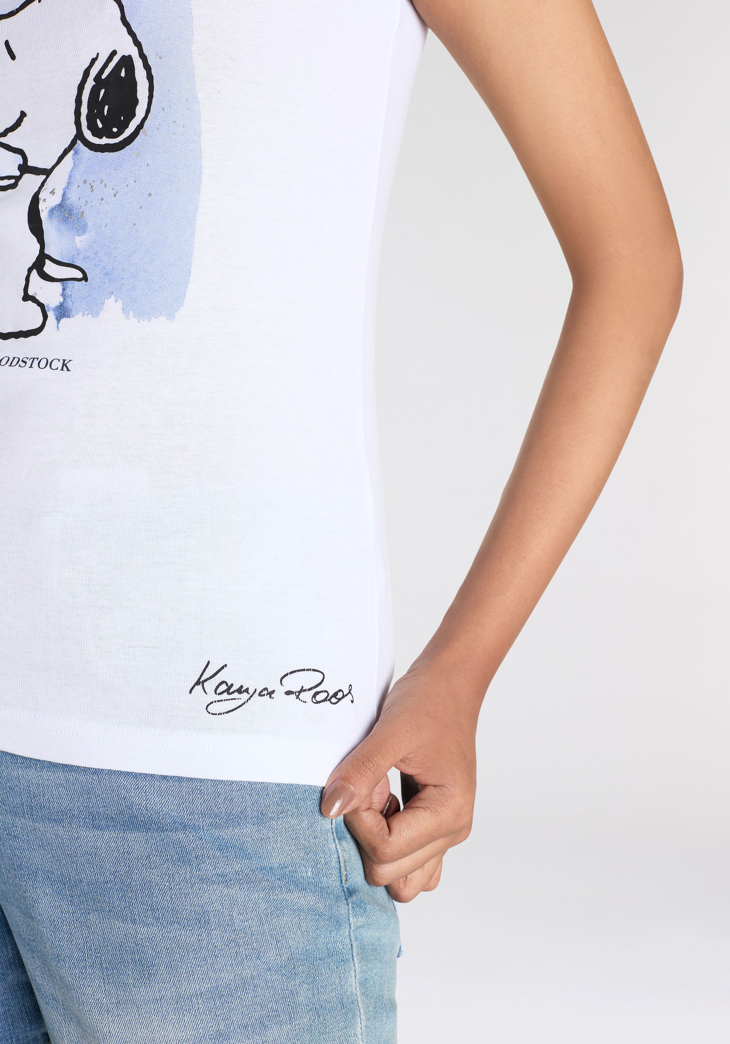 KangaROOS Shirt met korte mouwen met originele snoopy print in licentie
