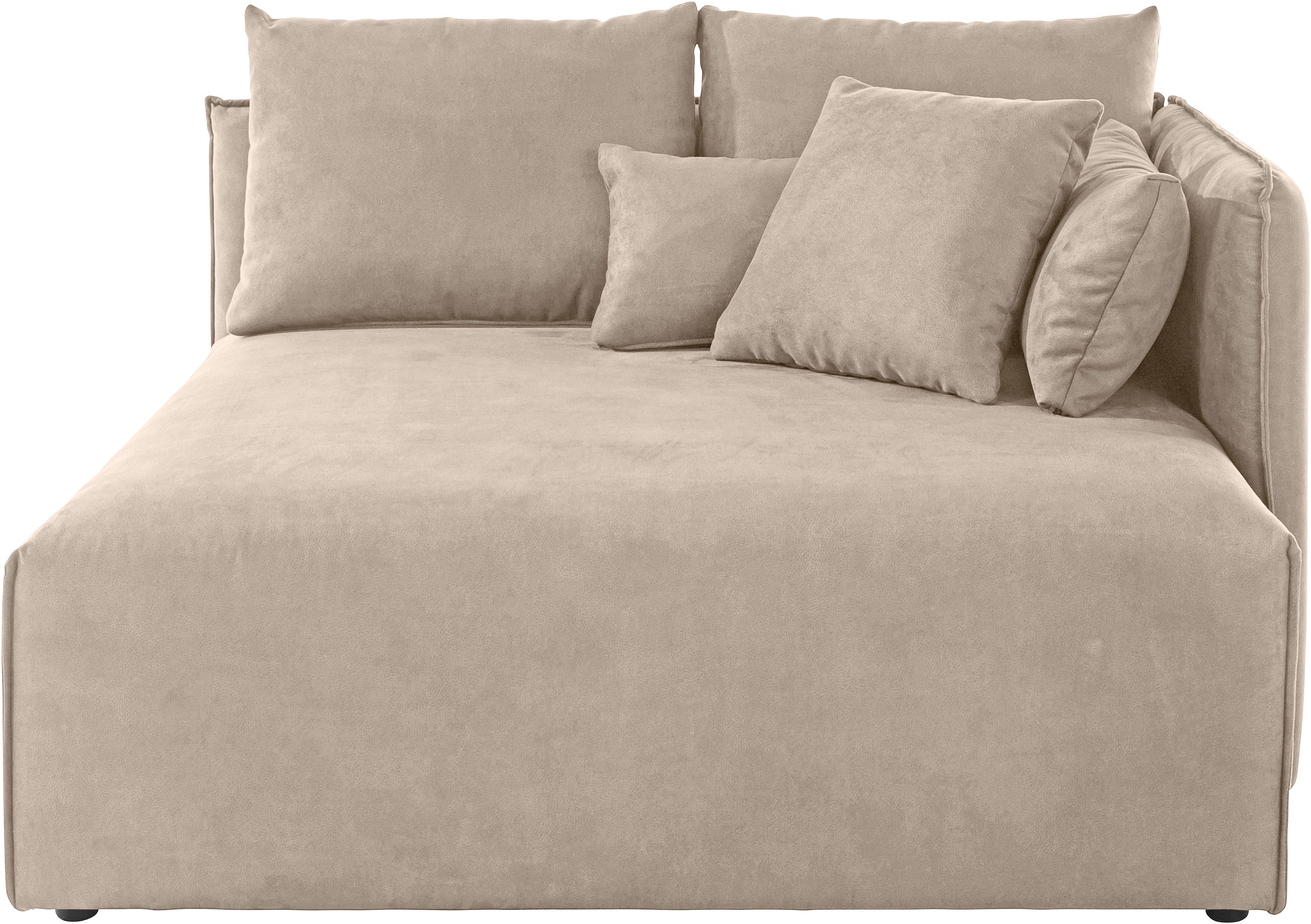 andas Ottomane Nöre korte lounge-module - zelf samenstellen, breedte 138 cm, diepte 128 cm