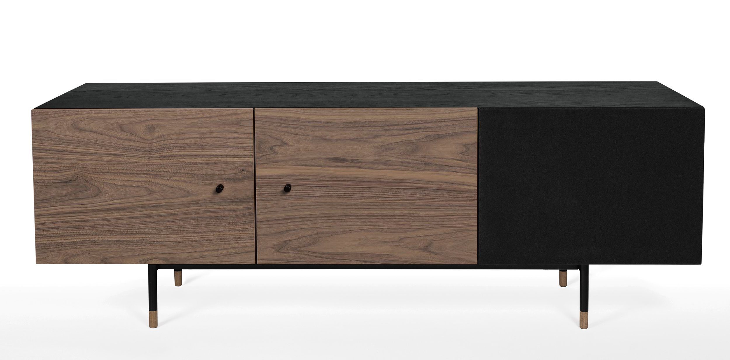 Woodman Kast Houtfineer van walnoot, Scandinavisch design