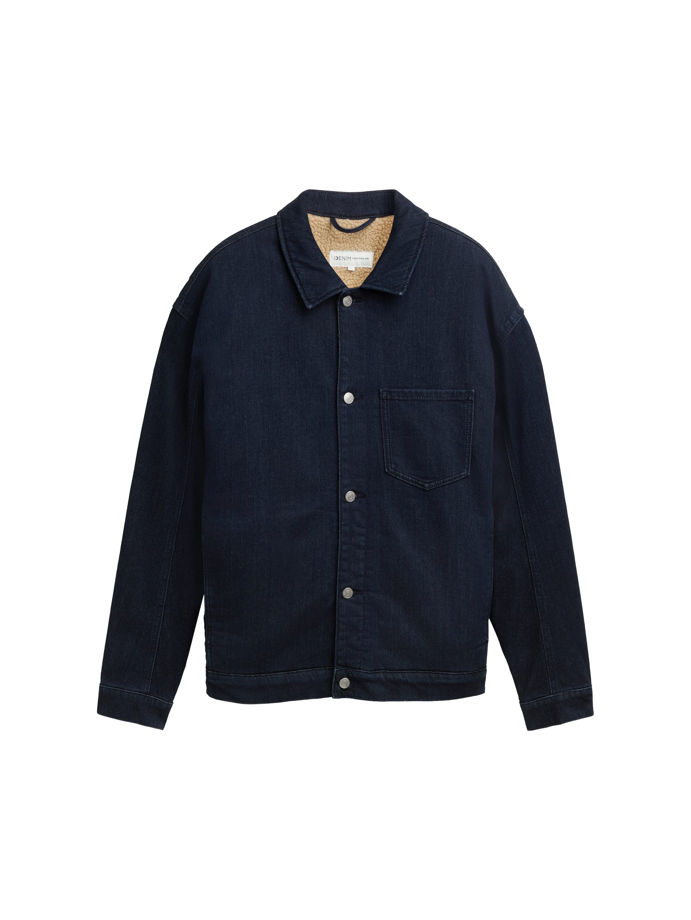 Tom Tailor Denim Jeansjack met voering van imitatiebont