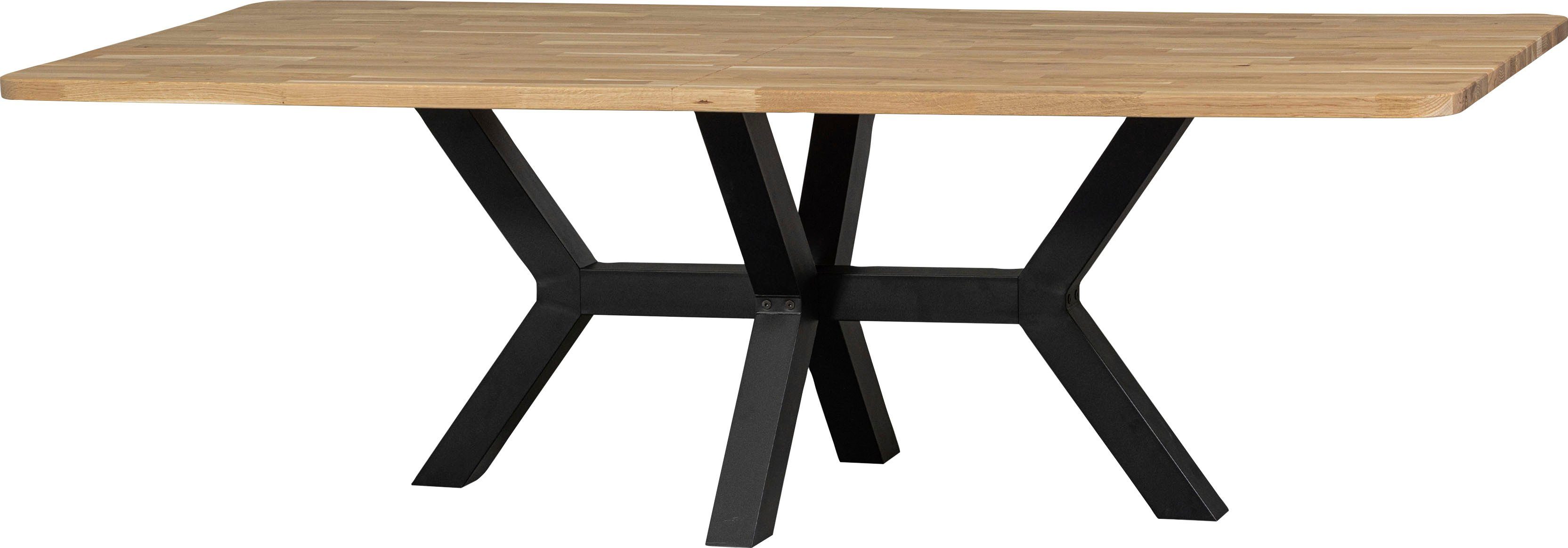 WOOOD Eettafel Tablo Hout gedeeltelijk massief, rechthoekige vorm, H 77 cm x B 240 x D 100 cm