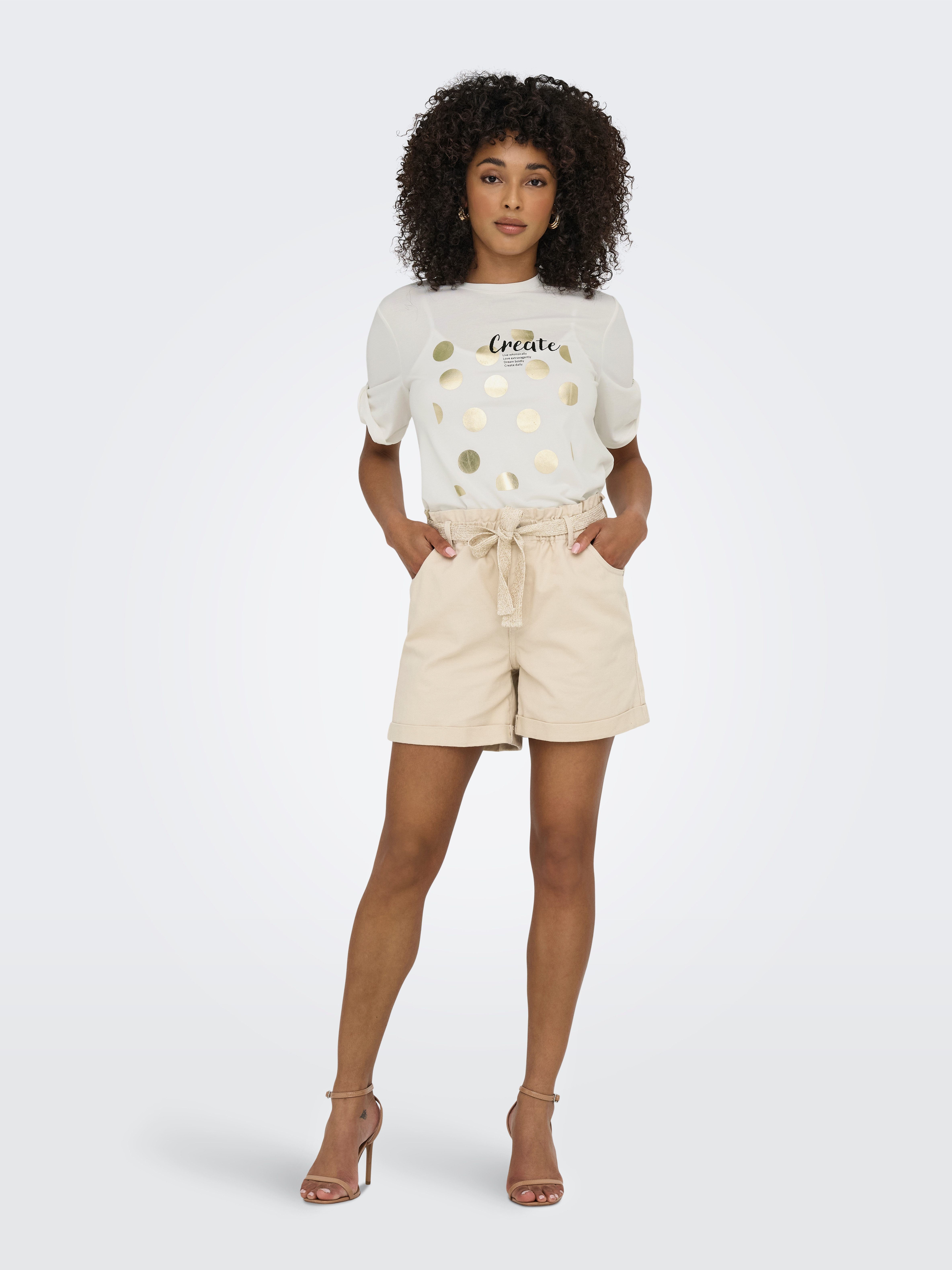 Only Shirt met korte mouwen ONLFREE – T-shirt met print voor casual combinaties