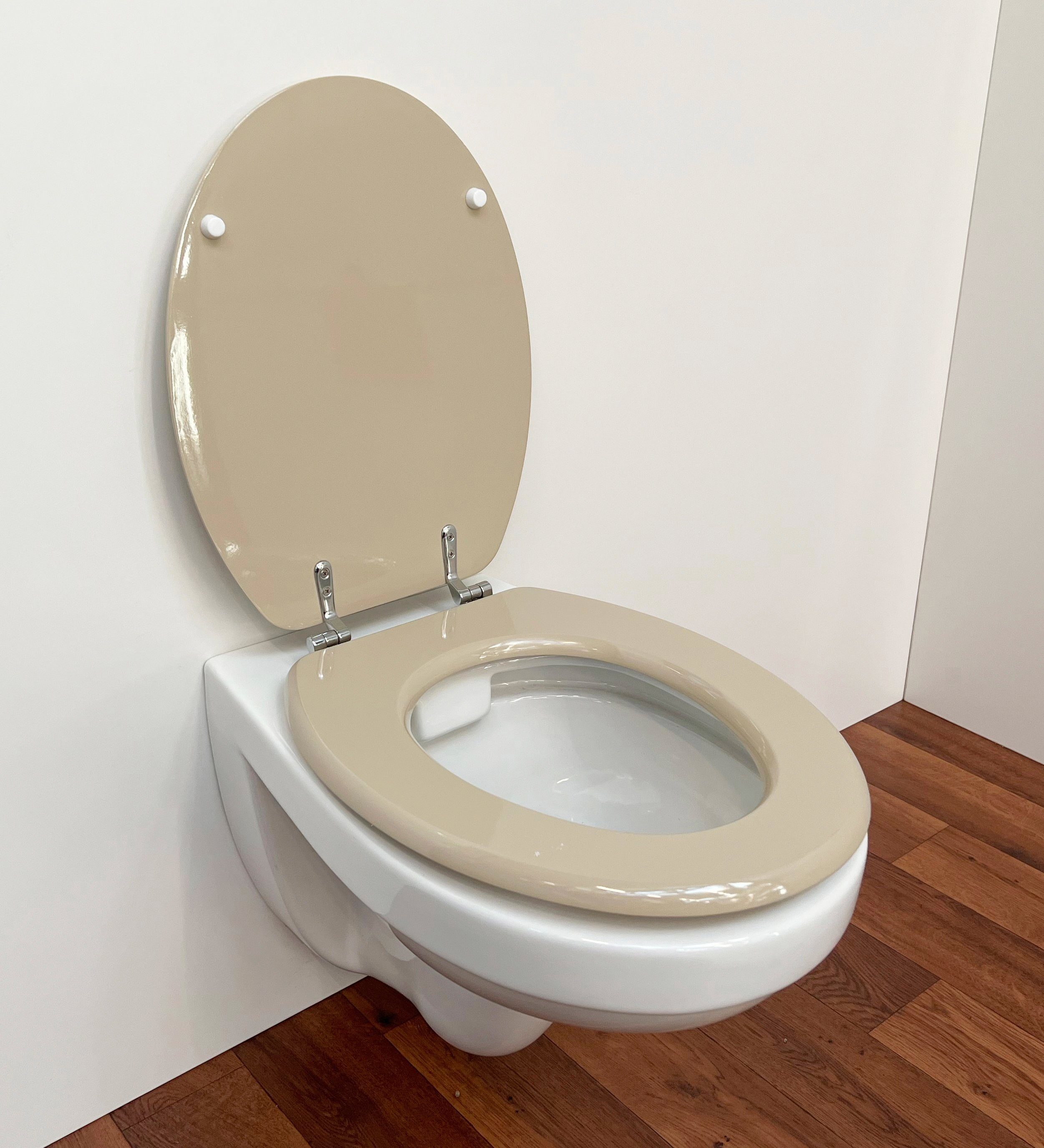 ADOB Toiletzitting uiterst stabiel, messing verchroomde scharnieren