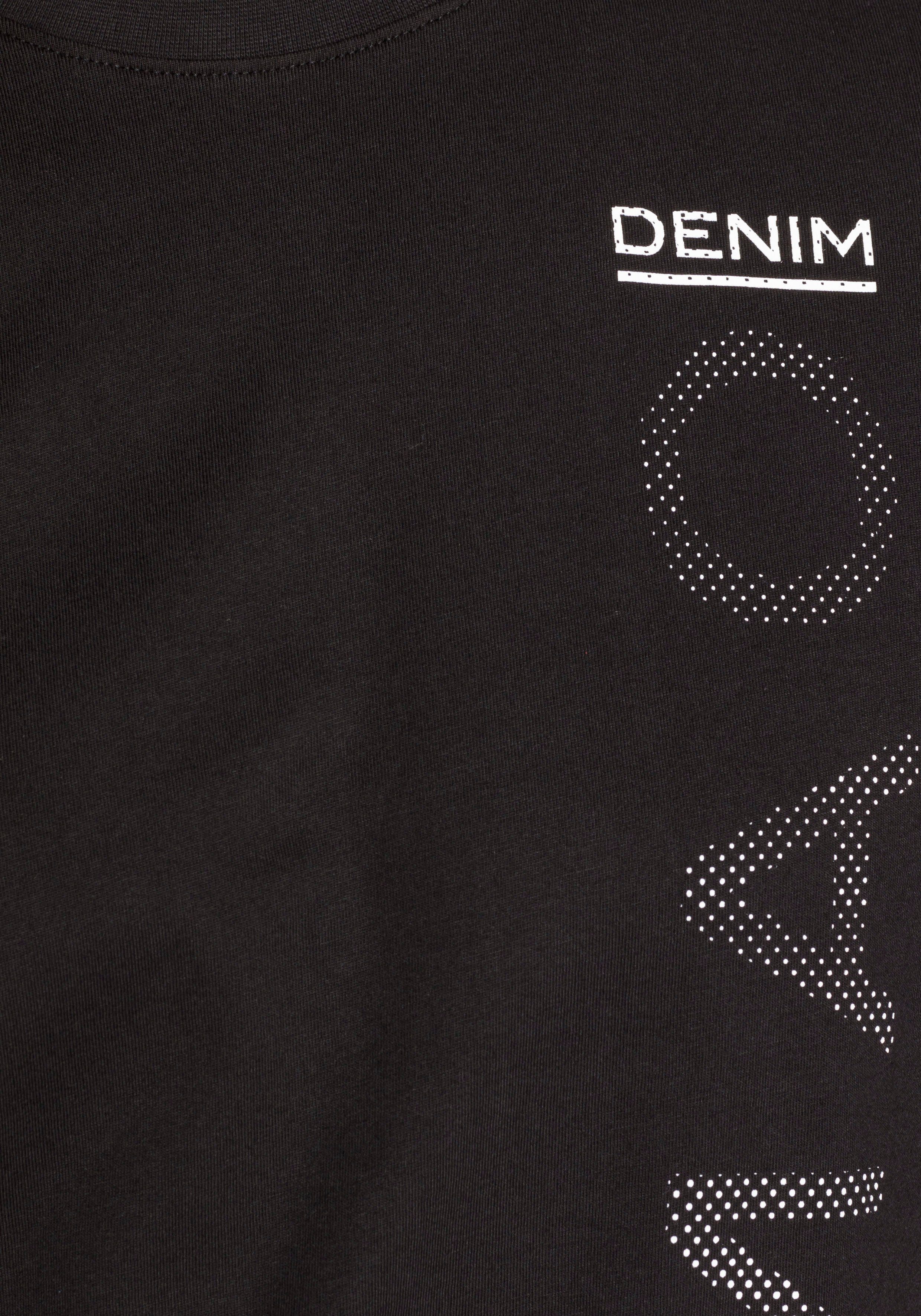 DELMAO T-shirt Korte mouwen, casual print, ronde hals, van katoen