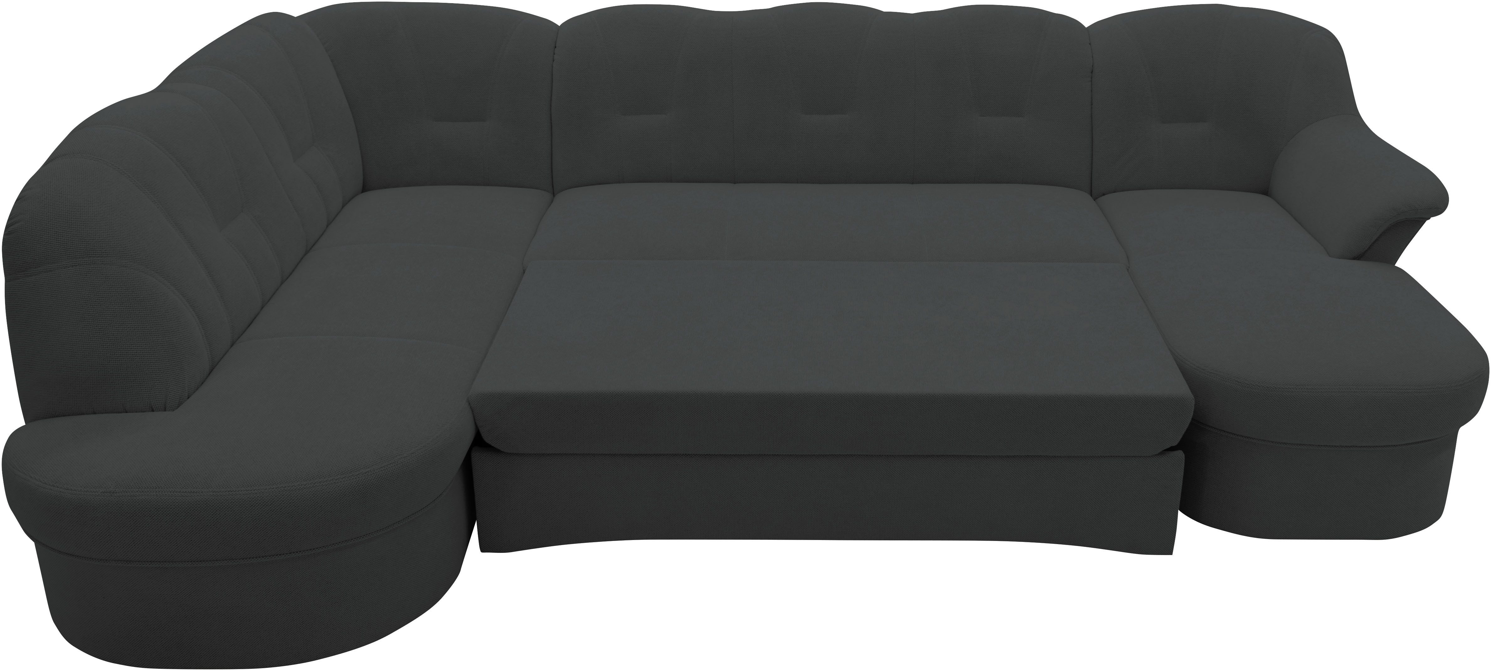 DOMO collection Zithoek Flores ook in leren bekleding, B/D/H: 293/180/86 cm, U-vorm (3 stuks)