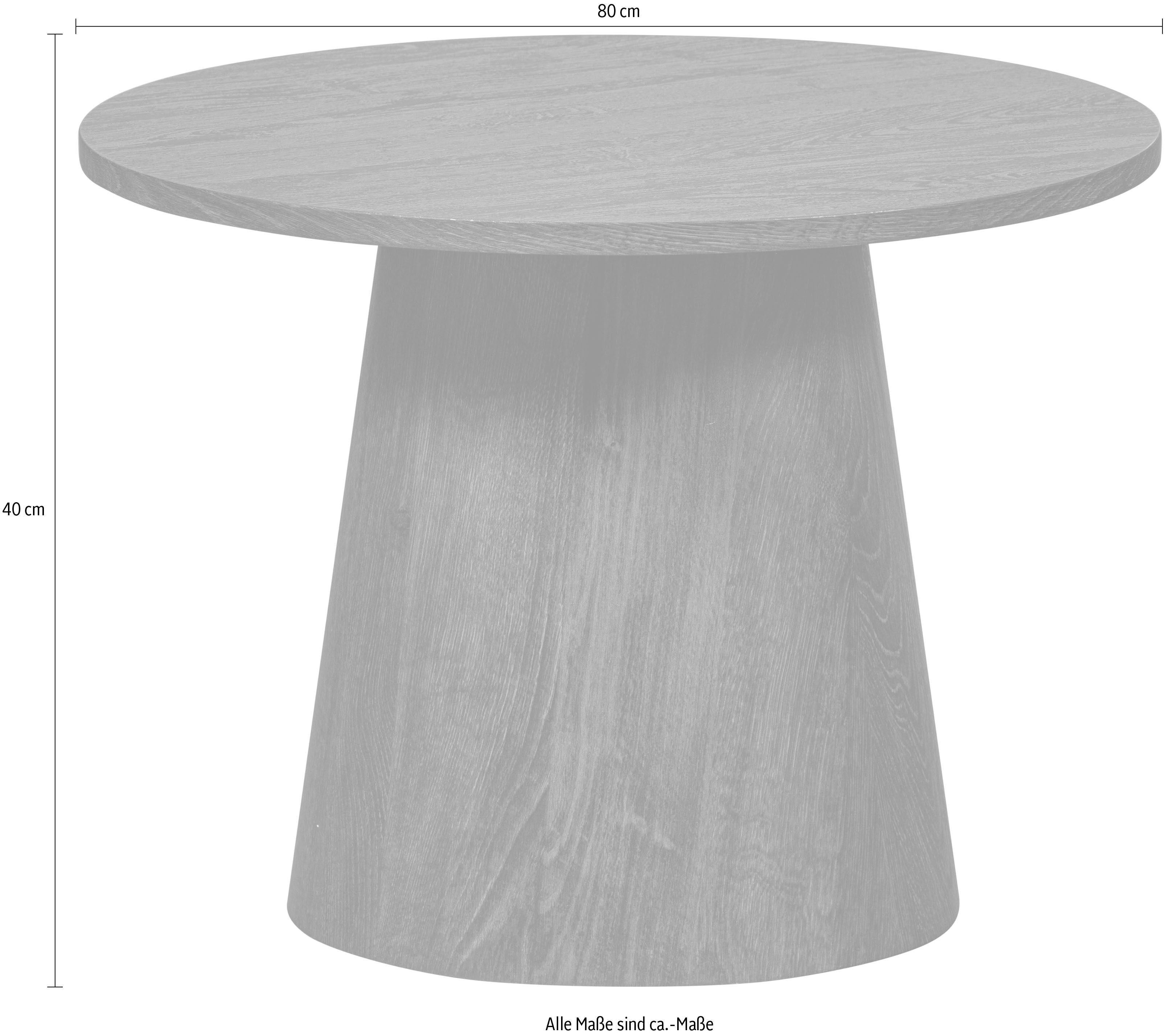 WOOOD Salontafel Venlo ronde vorm, belastbaar tot 25 kg, h 40 cm x ø 80 cm