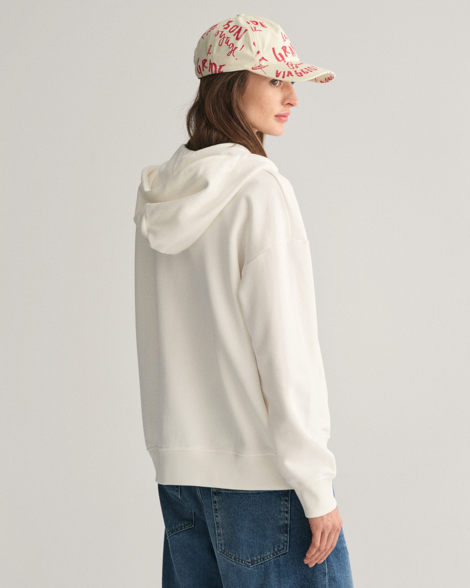 Gant Capuchonsweatvest SHIELD ZIP HOODIE Grafische GANT-borduursel op de borst