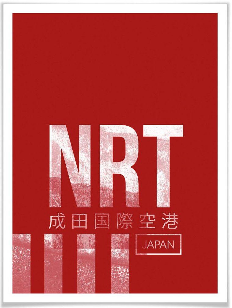 Wall-Art Poster Artprint NRT luchthaven Tokio Poster, artprint, wandposter (1 stuk)