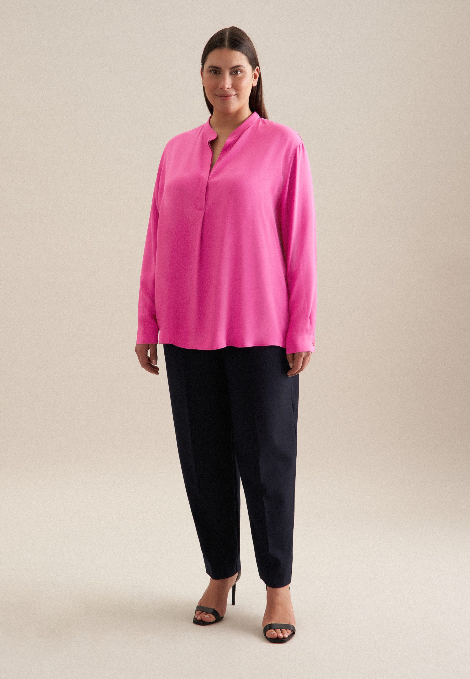 seidensticker Klassieke blouse Zwarte roos