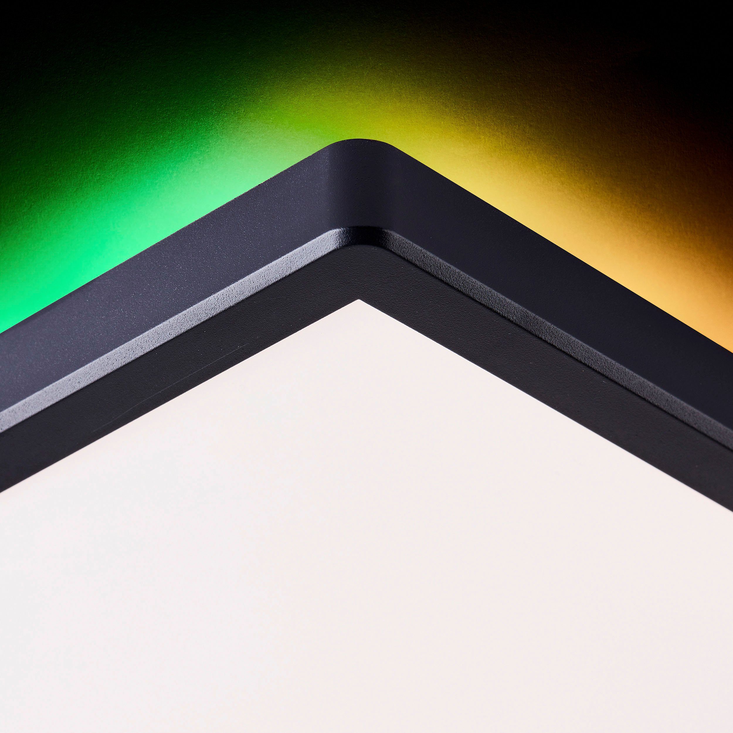 my home Led-plafondlamp Elliot 42 x 42 cm, 2500 lumen, 3000-6500 kelvin, wit/zwart (1 stuk)