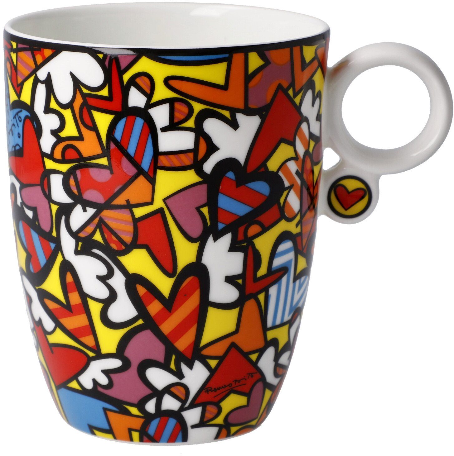 Goebel Kopje Britto Pop Art, kunstenaarsbeker, Romero Britto - Alles wat we nodig hebben is liefde