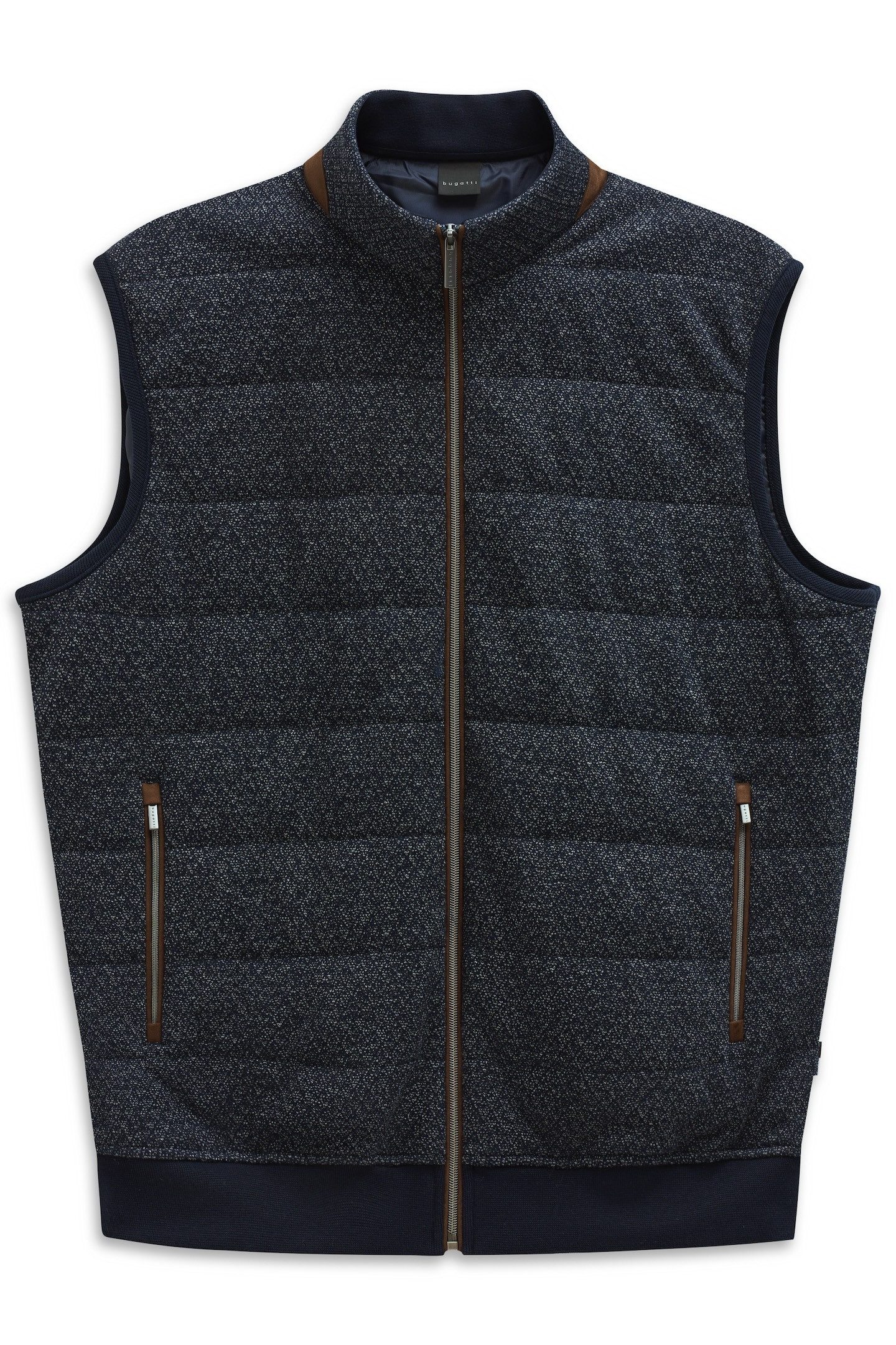 Bugatti Sweatvestje Regular fit met opstaande kraag en van puur katoen