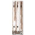 artland kapstok home ruimtebesparende kapstok van hout met 5 haken, geschikt voor kleine, smalle hal, halkapstok beige
