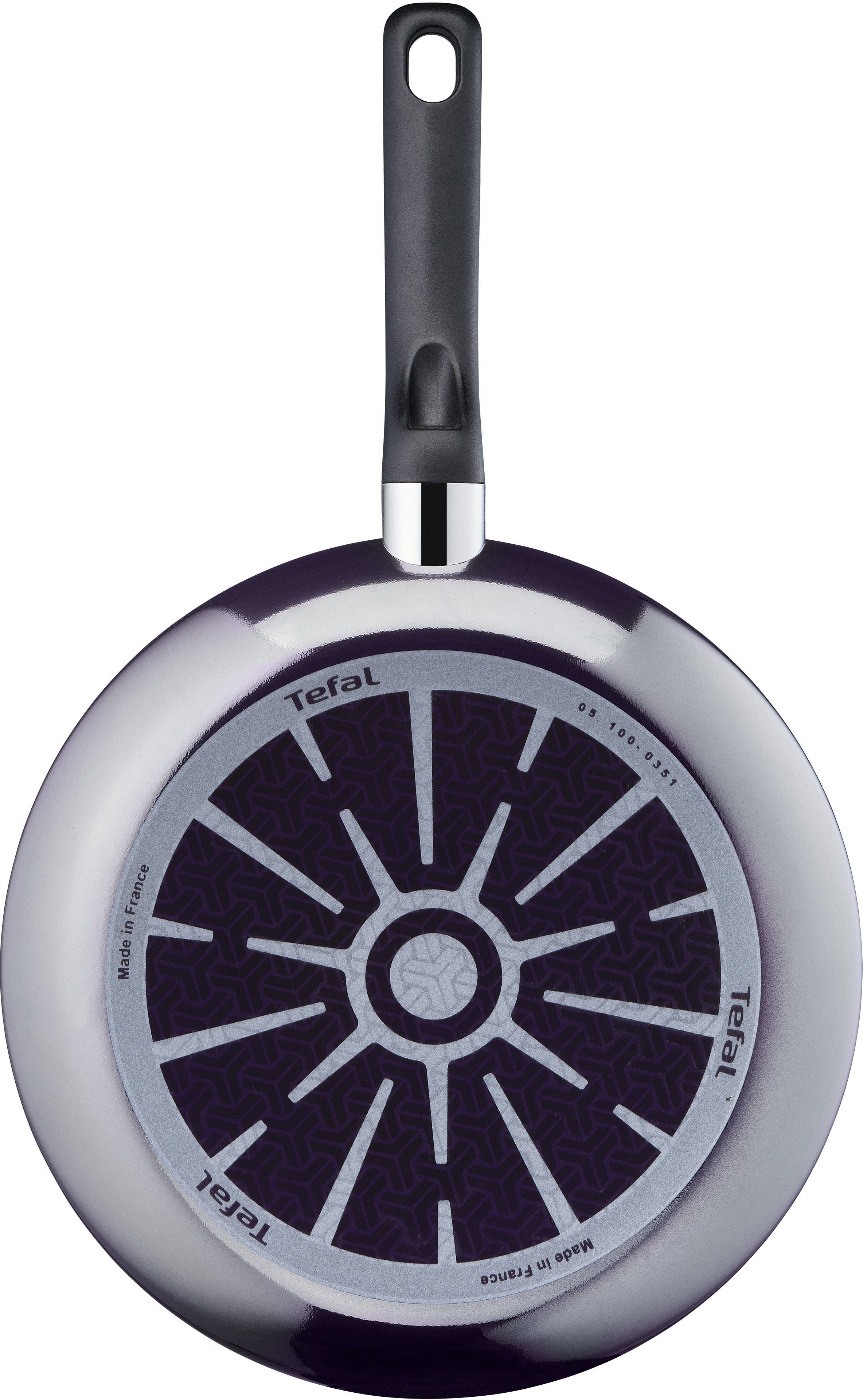 Tefal Koekenpan Resist, veilige titanium anti-aanbaklaag Thermo-signaal bij ideale baktemperatuur, niet inductiegeschikt