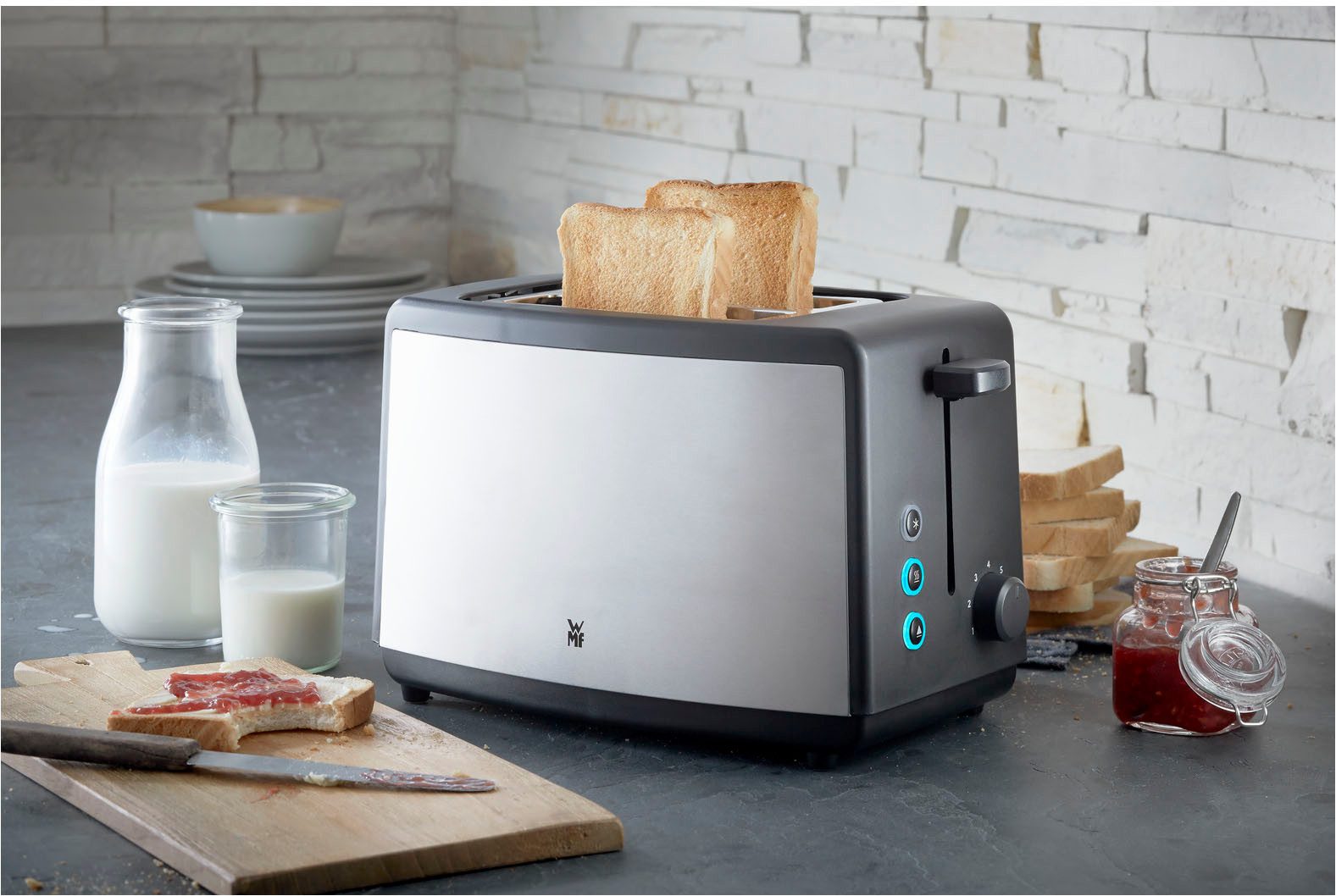 WMF Toaster Bueno Edition, 2-sneetjes-toaster met geïntegreerd broodjesrooster