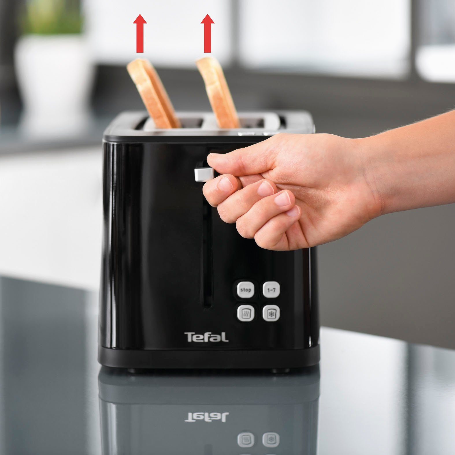 Krups Toaster KH6418 Smart'n Light Digitaal display, 7 bruiningsgraden, automatische centrering van het brood