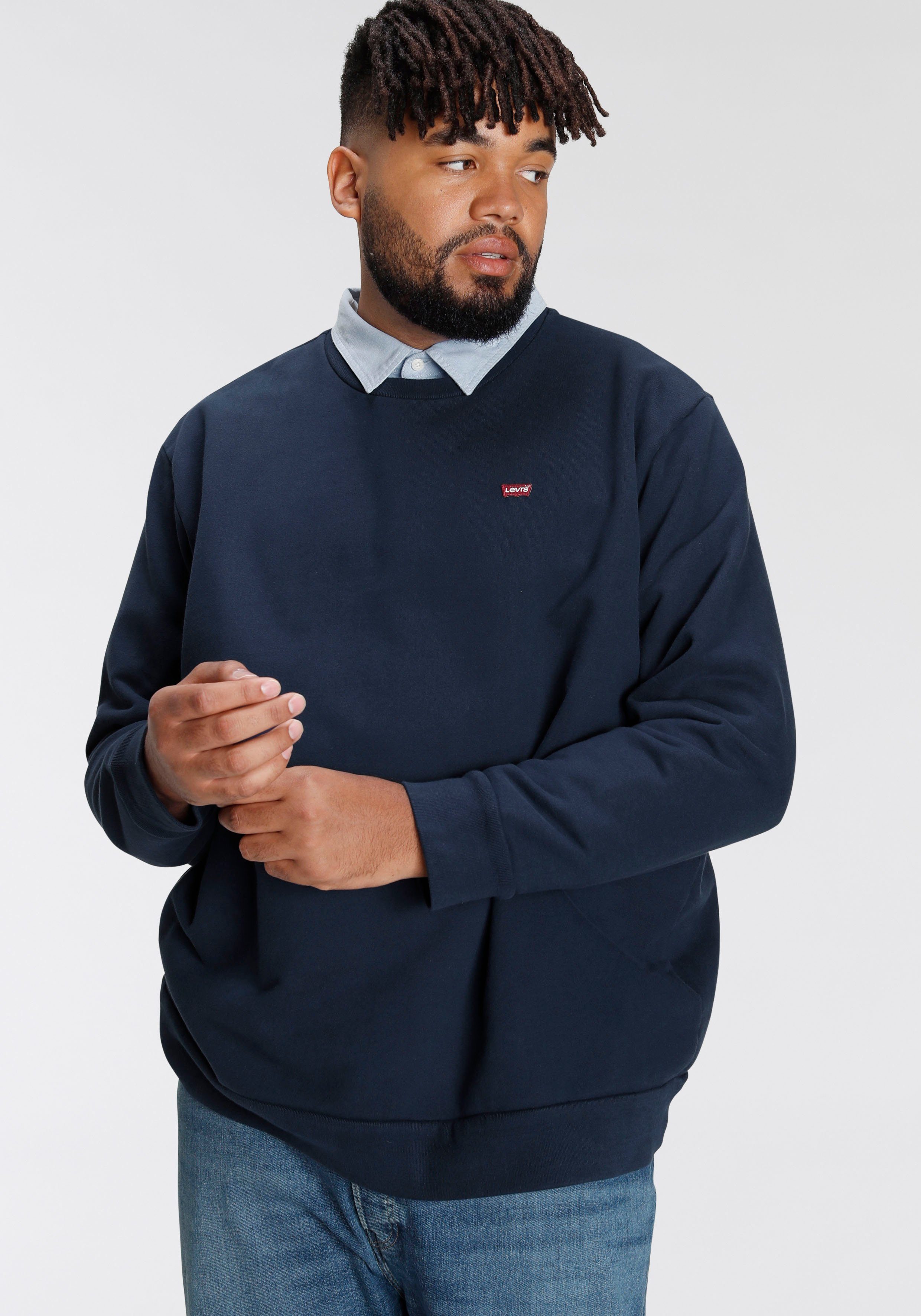 Levi's® Plus Sweatshirt BIG ORIGINAL HM CREW met batwing-logobadge