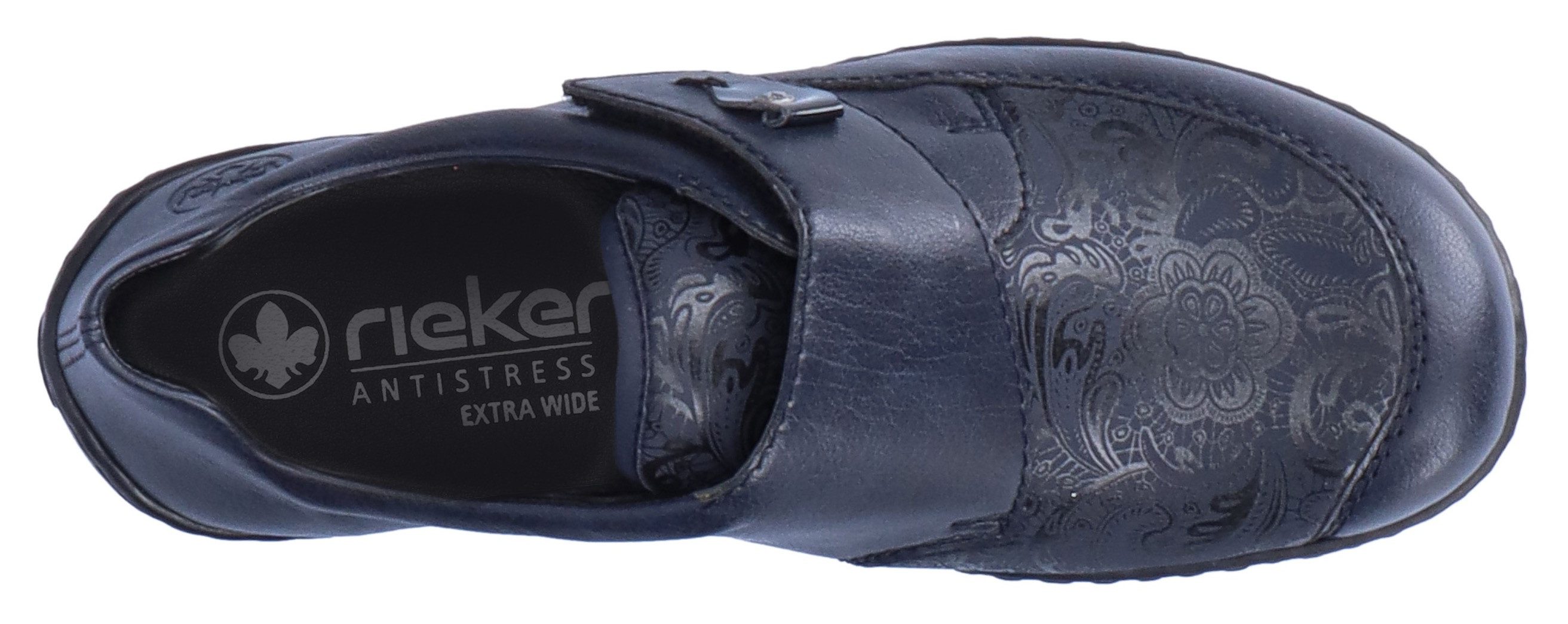 Rieker Klittenbandschoenen met subtiel paisley-patroon