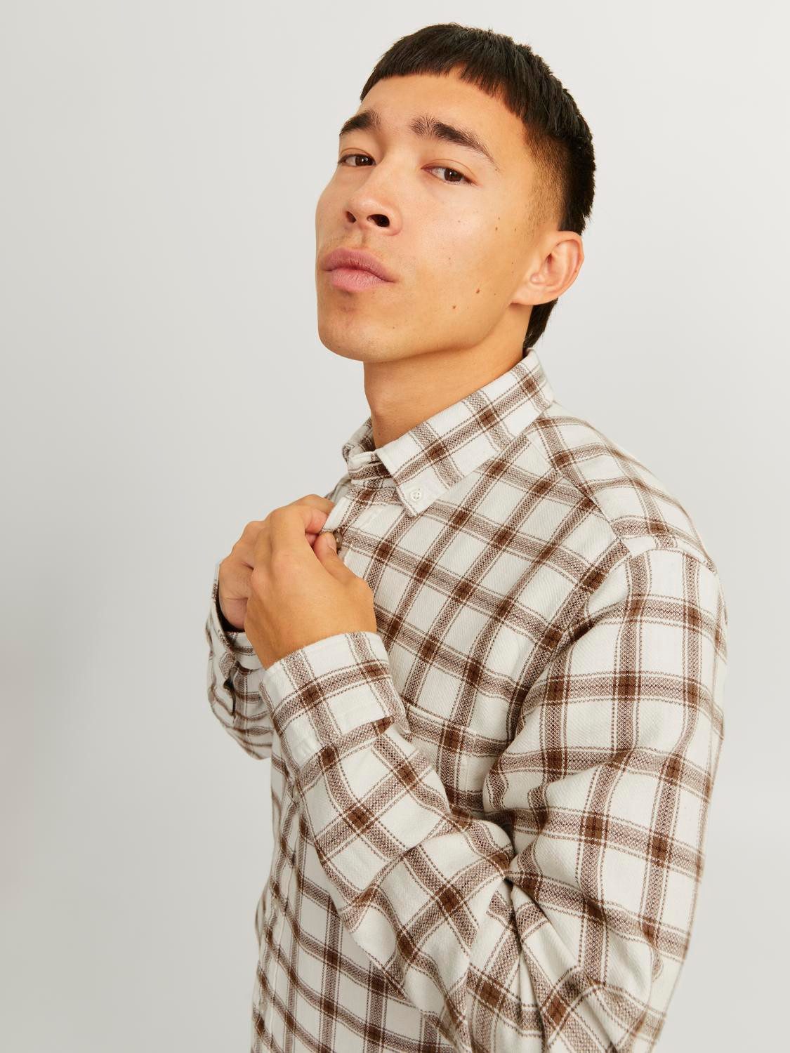 Jack & Jones Overhemd met lange mouwen JPRBLUBROOK CHECK STRUCTURE L/S SHIRT SN