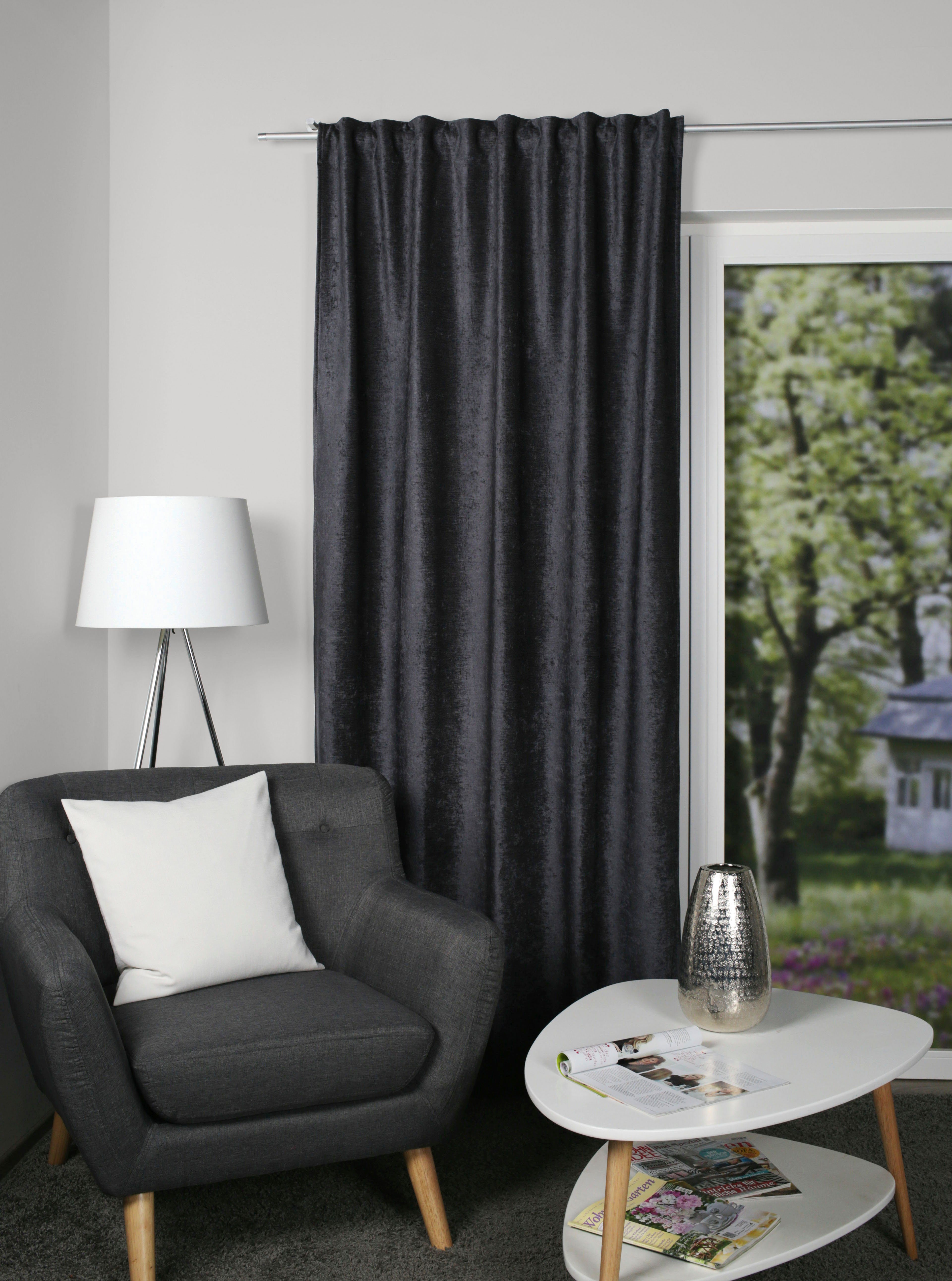 HOME WOHNIDEEN Gordijn Thermo Chenille-thermosjaal uni (1 stuk)