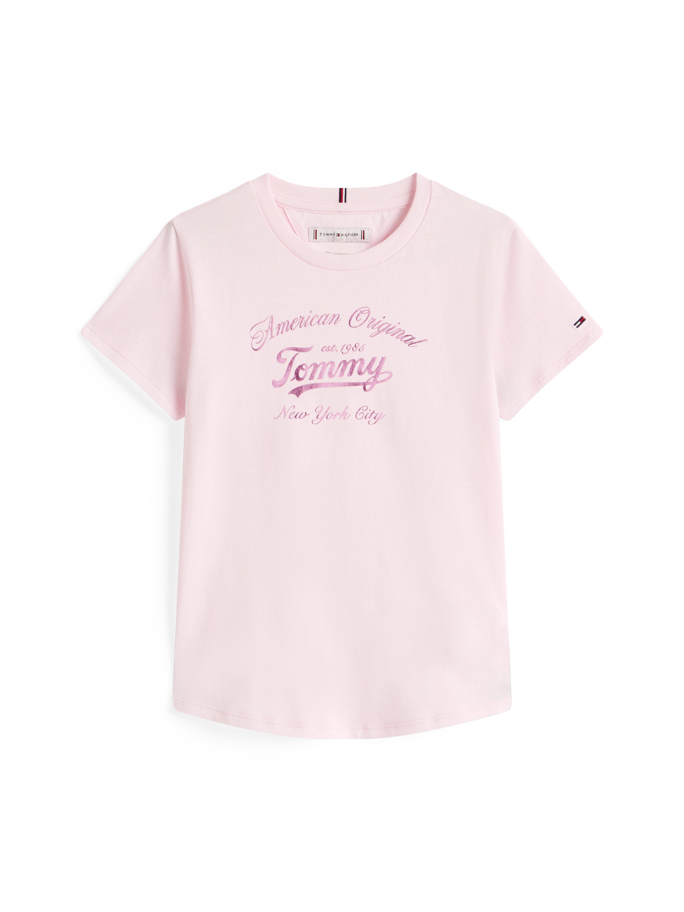 Tommy Hilfiger T-shirt TOMMY SCRIPT TEE SS voor kinderen tot 16 jaar, glanzende print