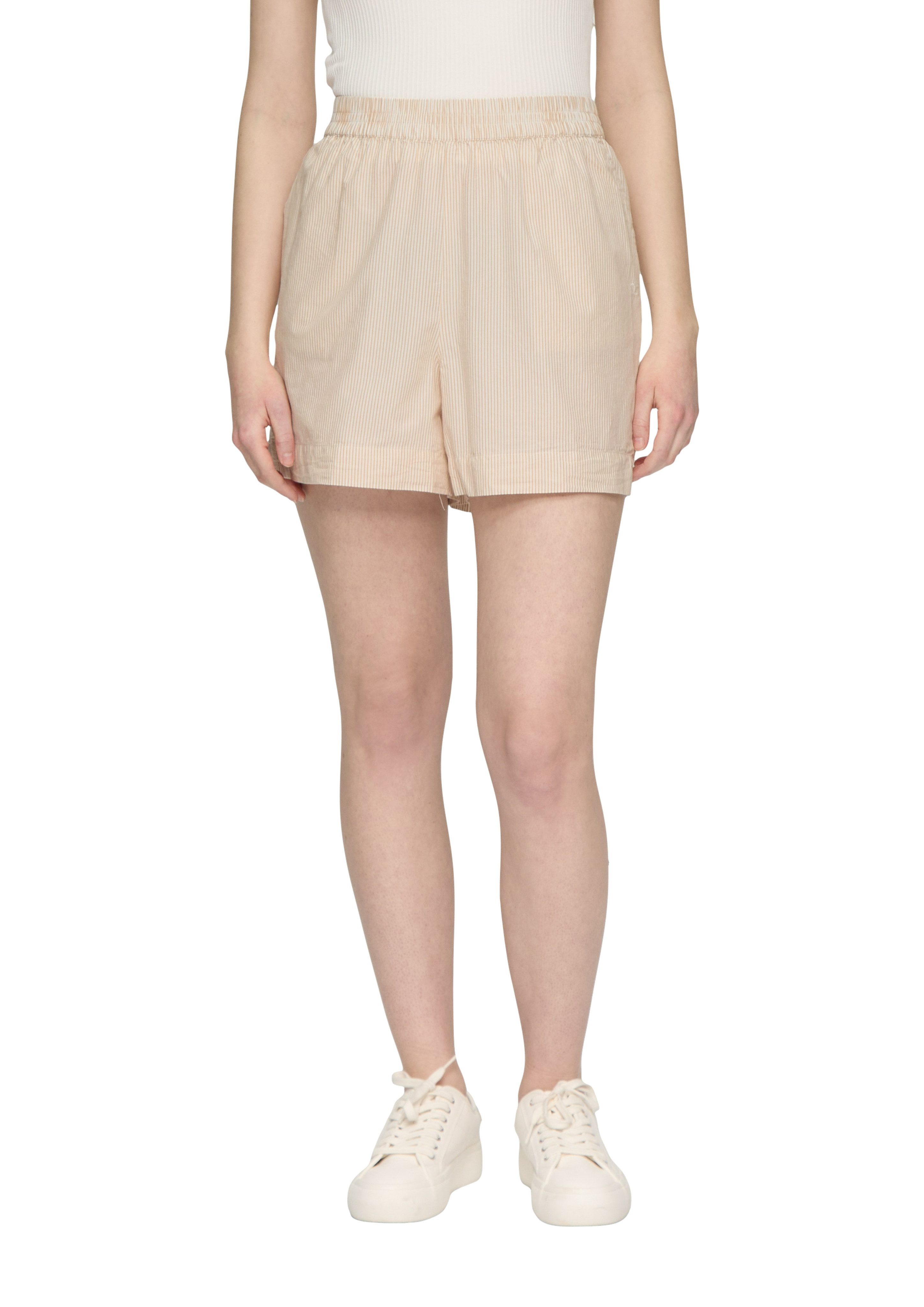 Q S by s.Oliver high waist loose fit short beige