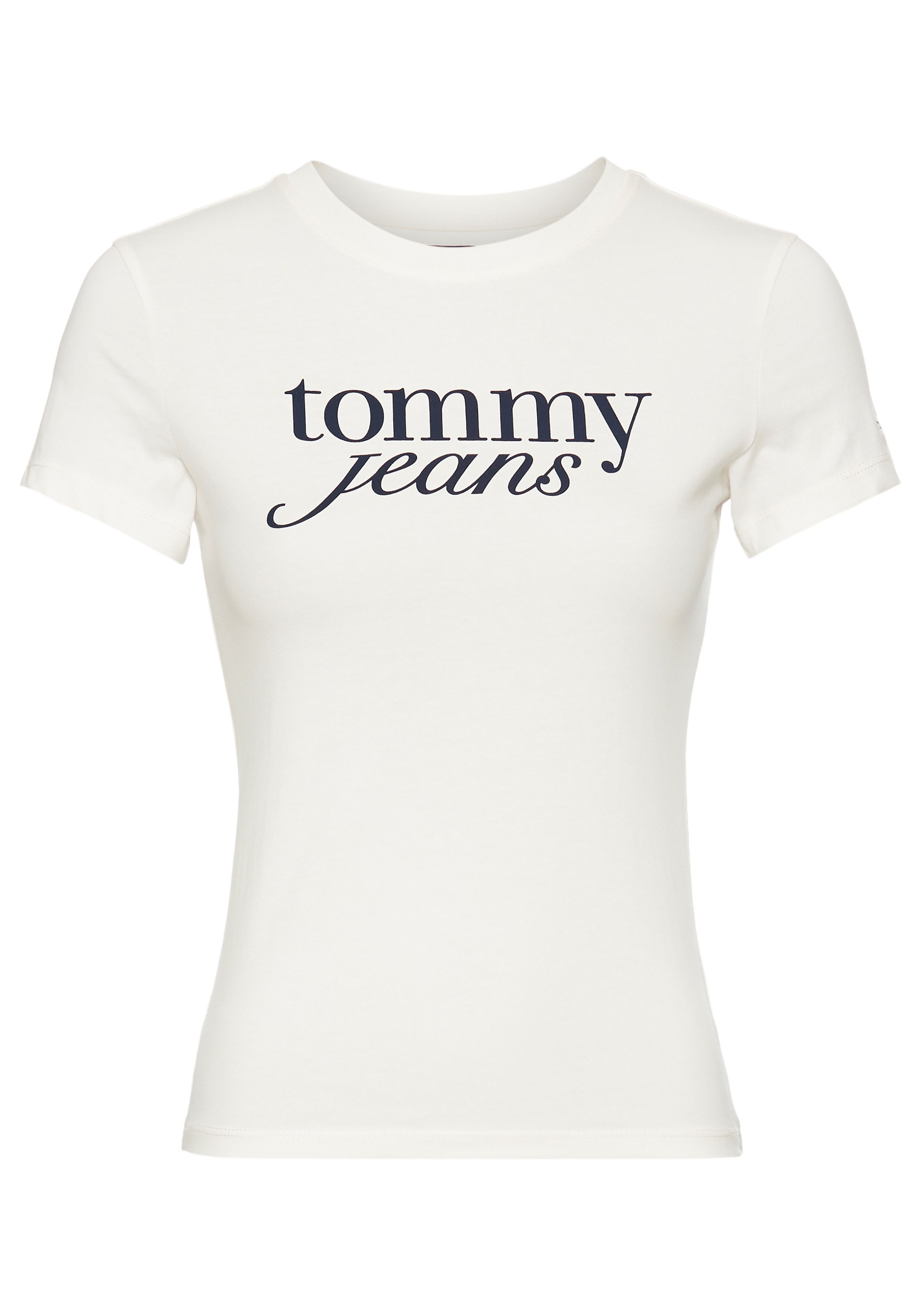TOMMY JEANS T-shirt met logoprint op borsthoogte