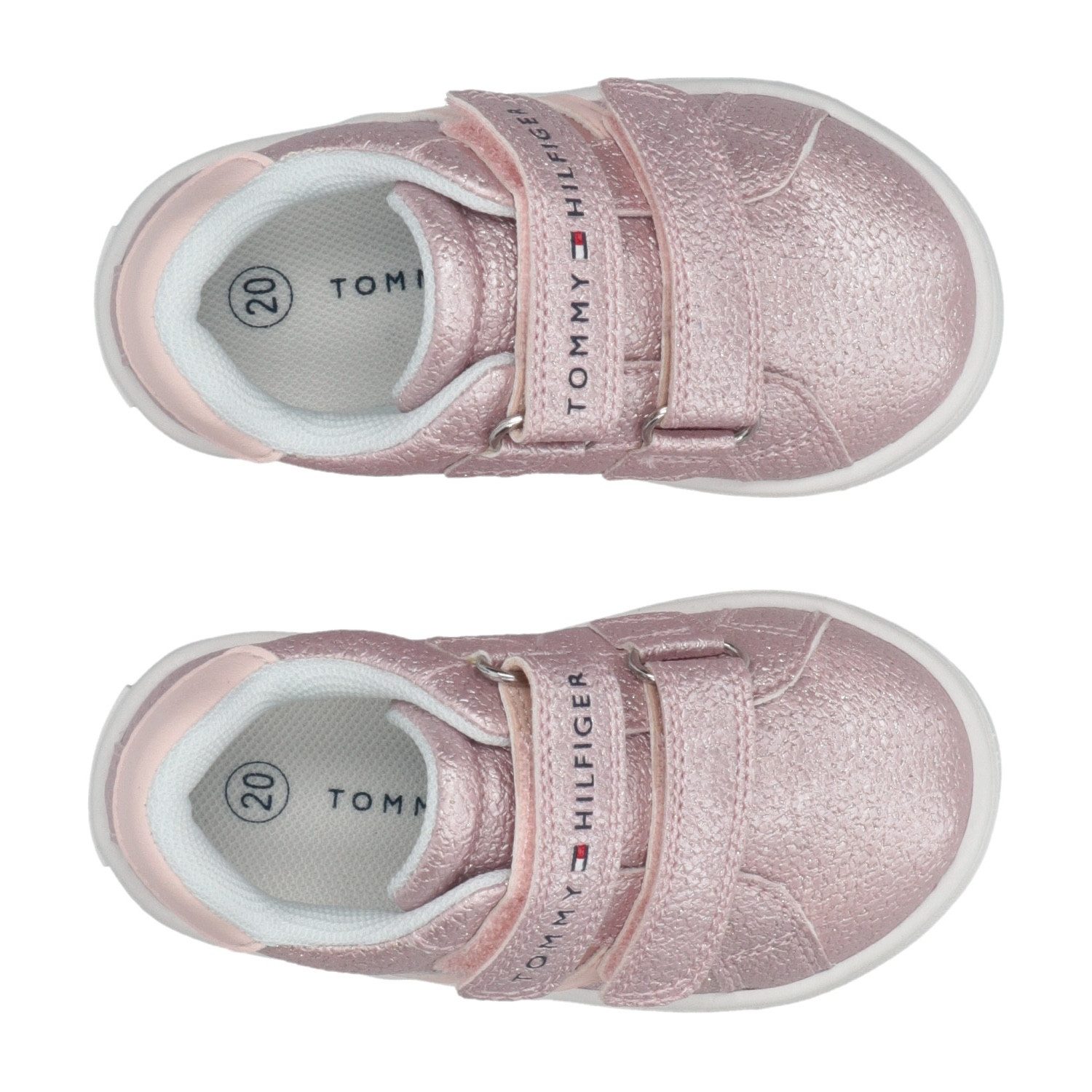 Tommy Hilfiger Sneakers , klittenbandschoen, meisjes schoen met metallic effect