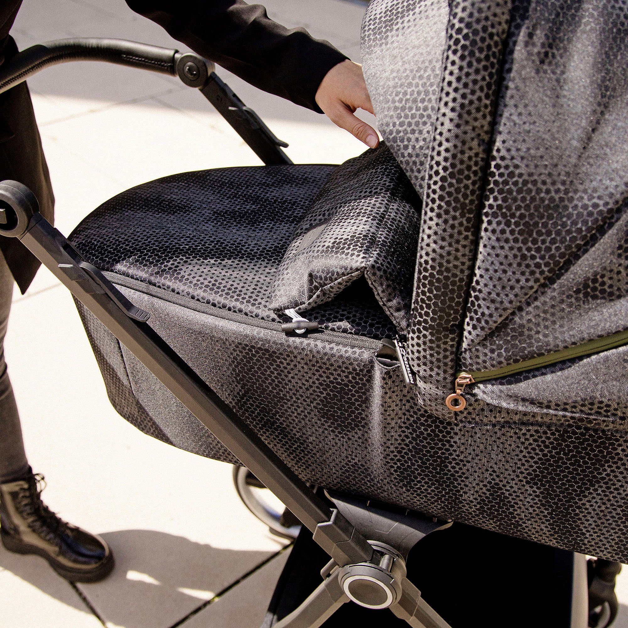 Gesslein Combi-kinderwagen FX4 Soft+ met opzetstuk Classic zwart/zwart, zwartgrijs