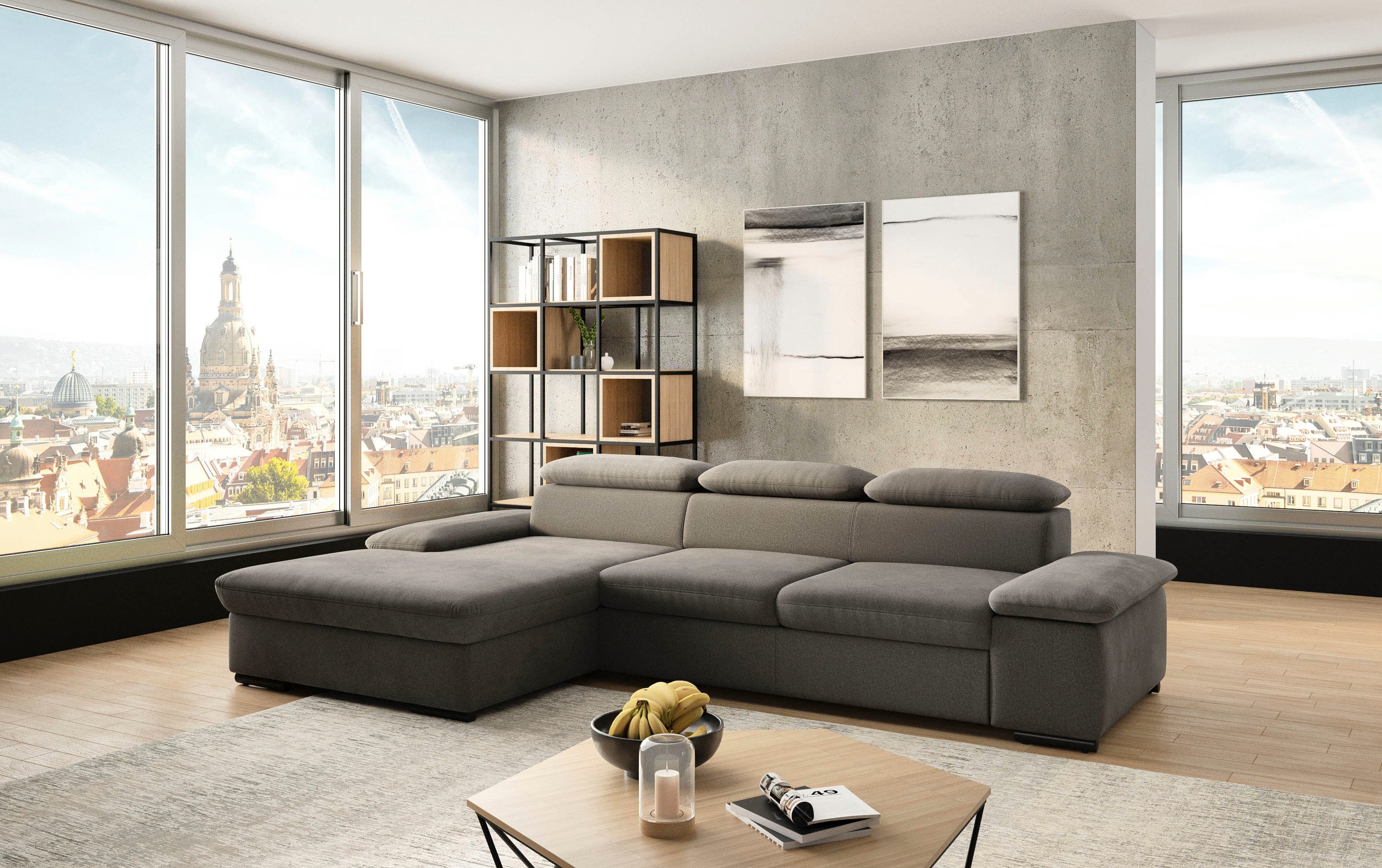 sit&more Hoekbank Alcudia L-vorm optioneel met slaapfunctie