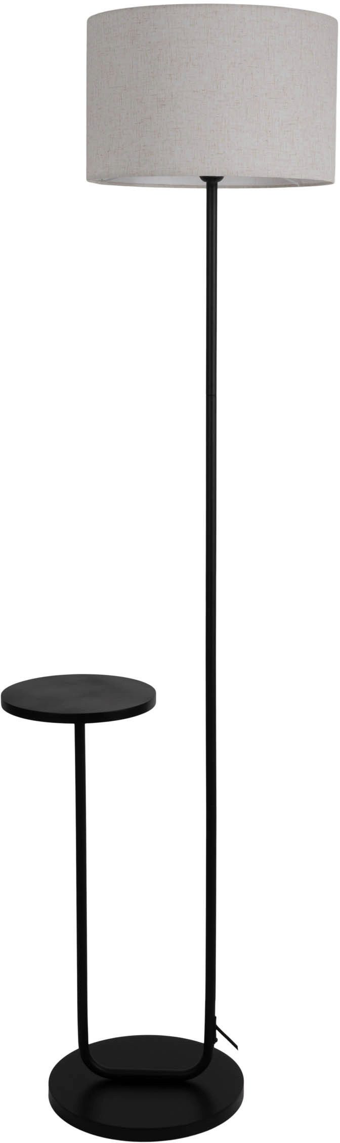 näve Staande lamp Tordis met geïntegreerde tafel, toevoer 230cm zwart, excl. 1 x e27 (1 stuk)