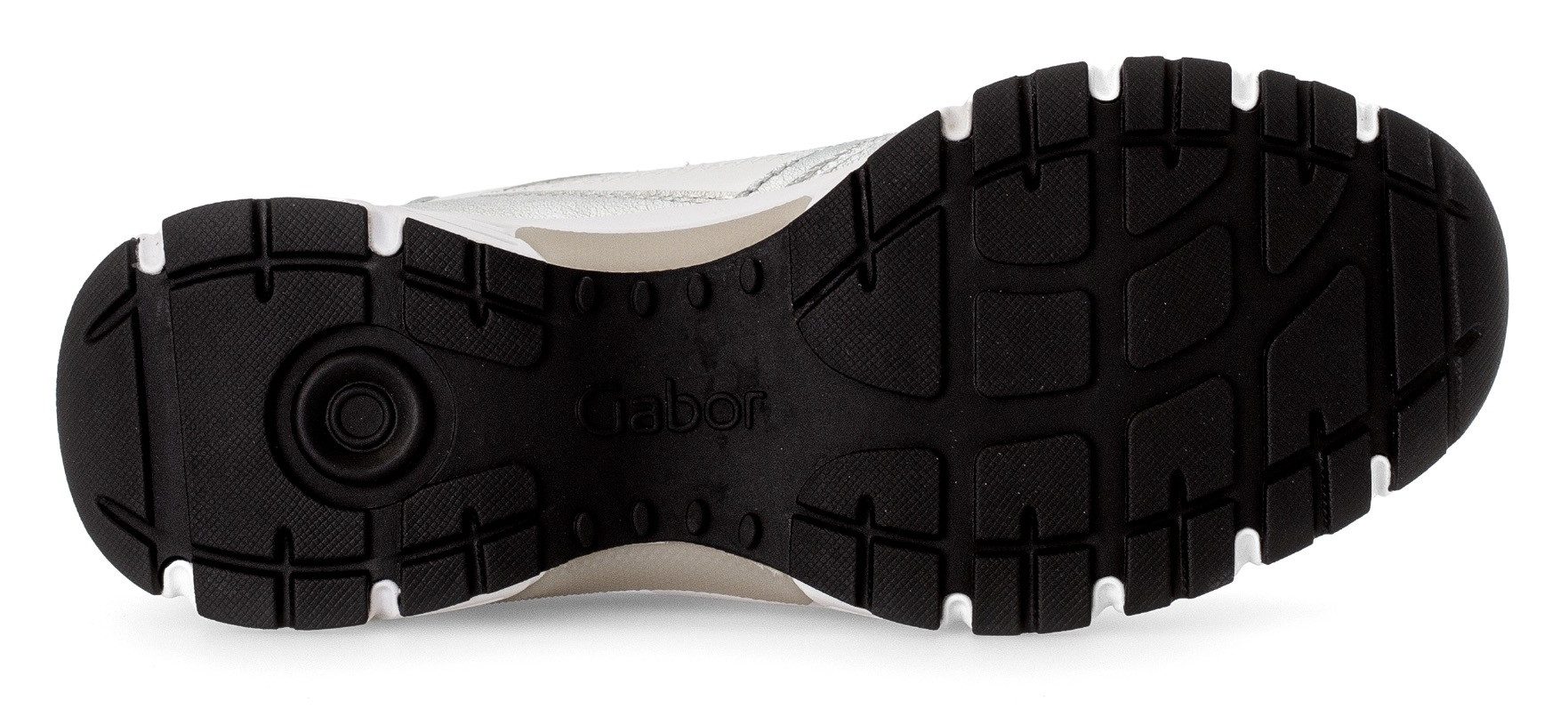 Gabor Sneakers met sleehak Florence , vrijetijdsschoen, lage schoen, veterschoen, contrastafwerking, breedte g (=breed)