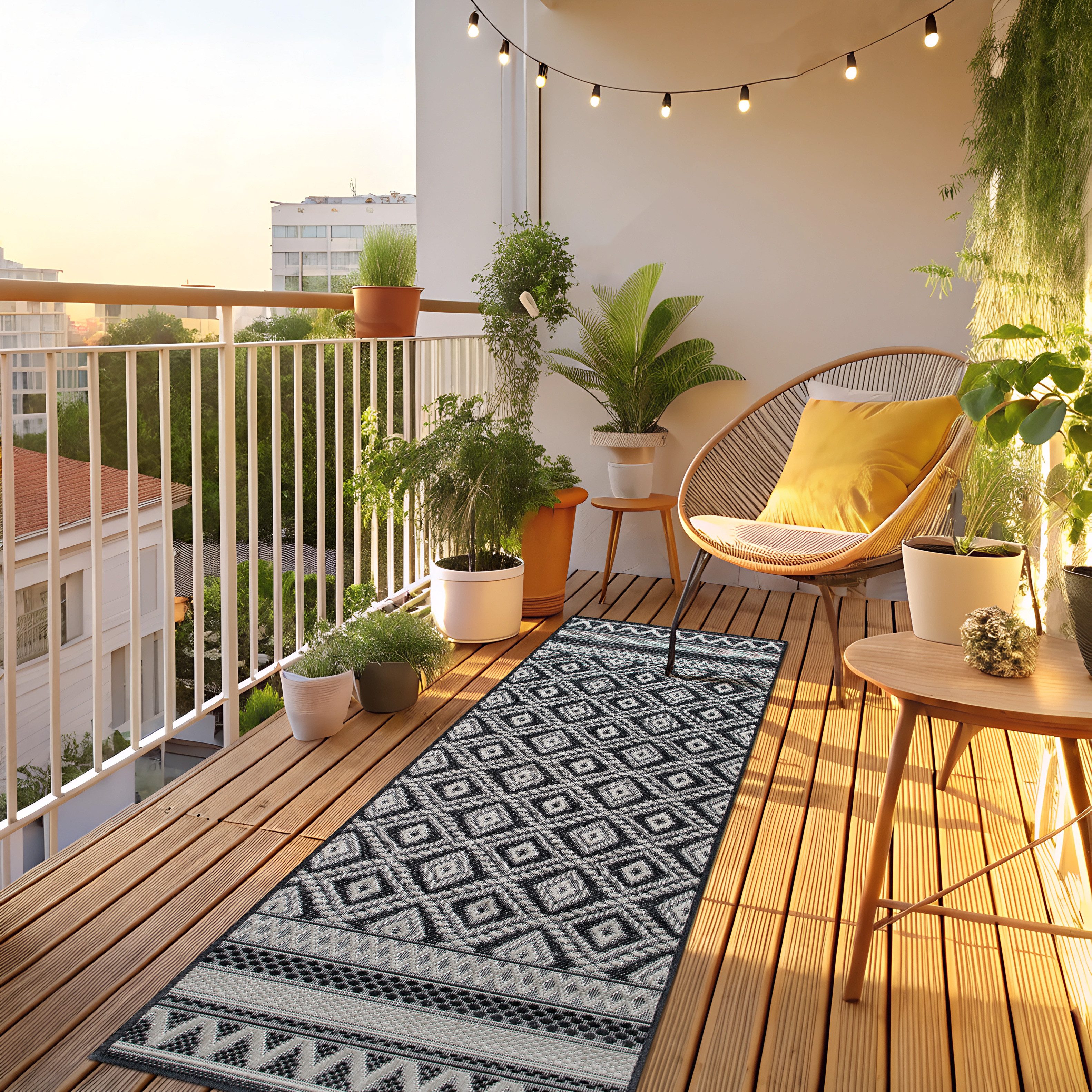 my home Vloerkleed Toronto is ook als loper verkrijgbaar Geschikt voor binnen en buiten, sisal-look, weerbestendig & uv-bestendig, boho