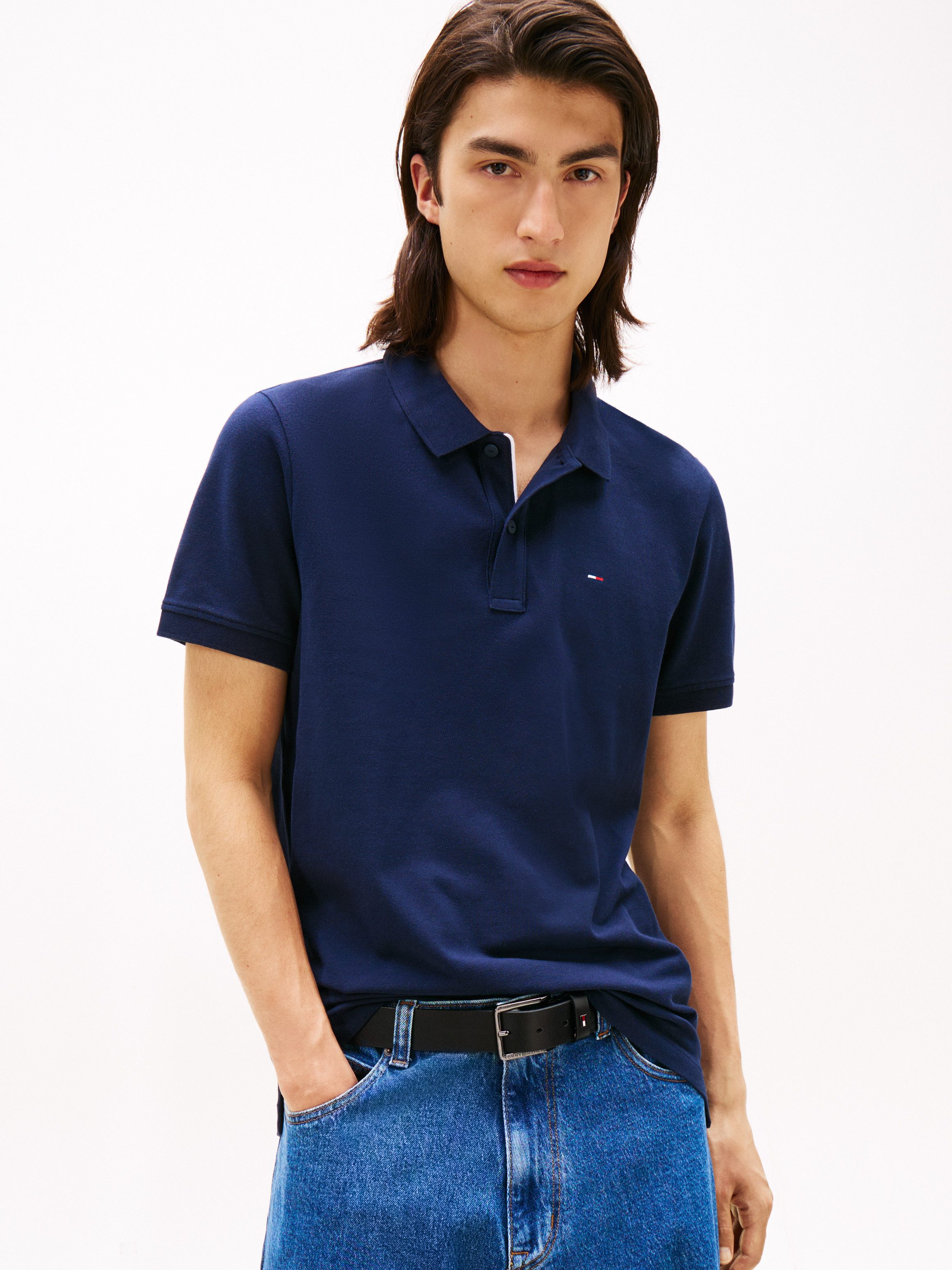 TOMMY JEANS Poloshirt TJM SLIM PLACKET POLO EXT