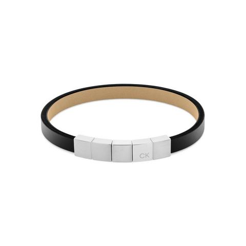Calvin Klein Leren armband Sieraden cadeau Minimalistic Squares, 35000490, 35000491