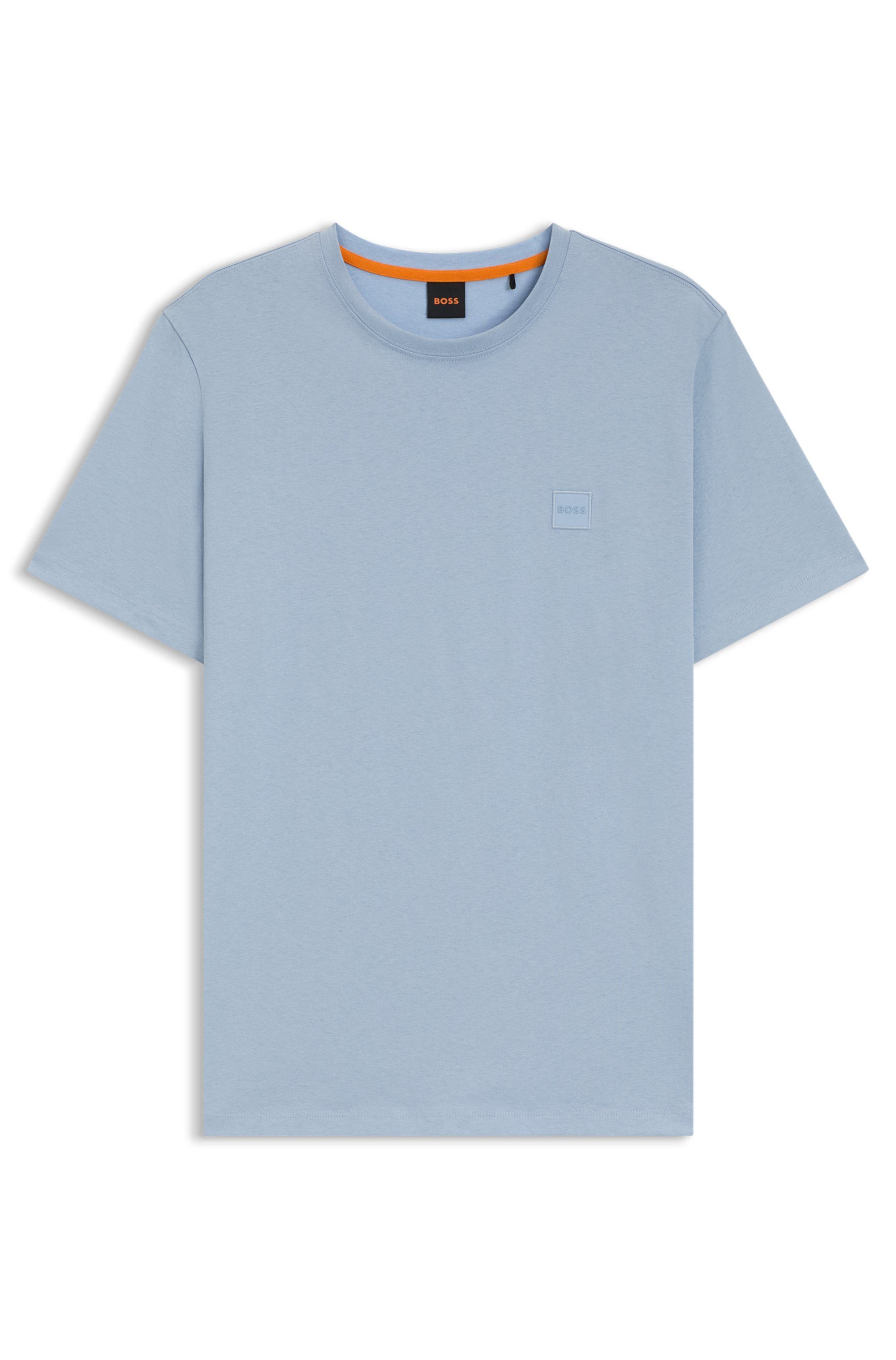 Boss Orange T-shirt Tales met boss-borduursel op de borst